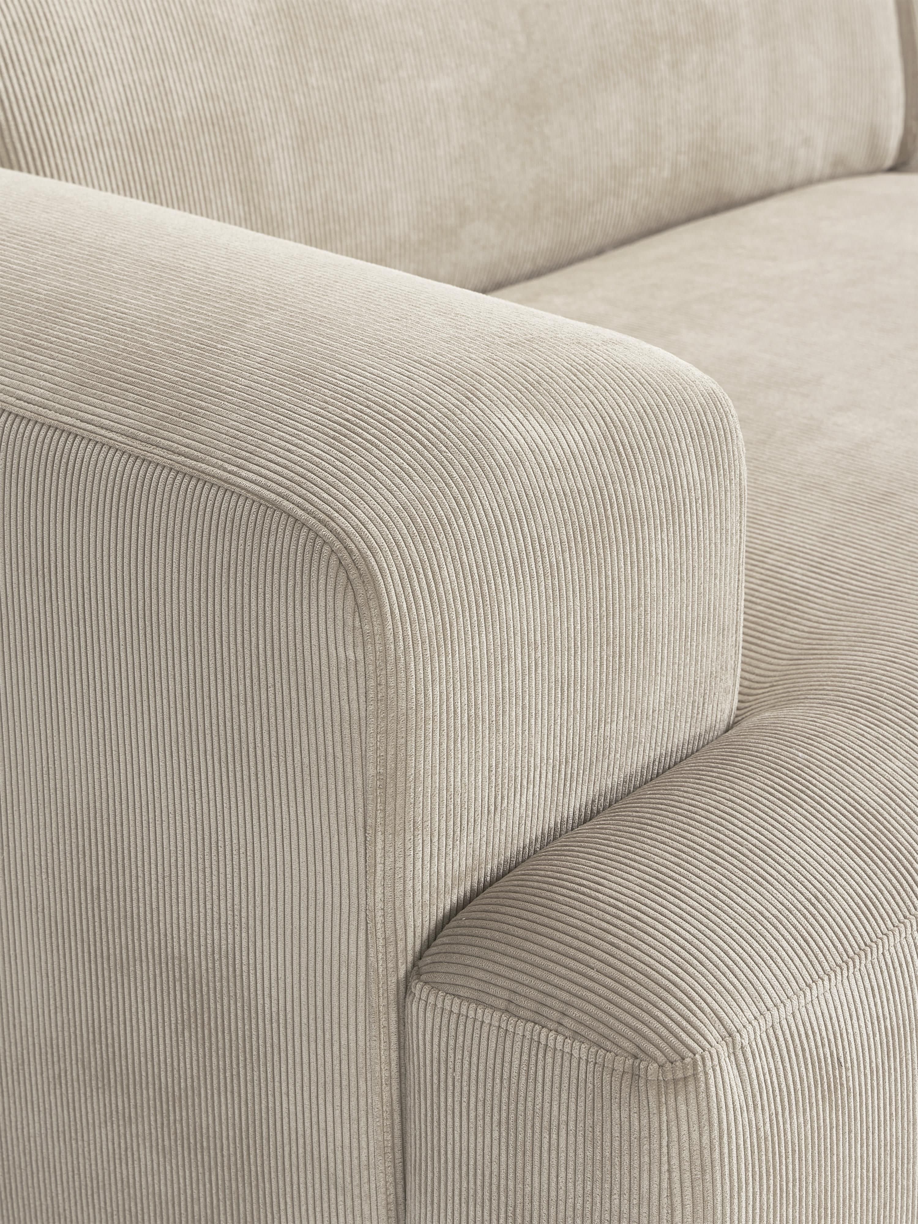 Melva Corduroy Corner Sofa (4-seater)