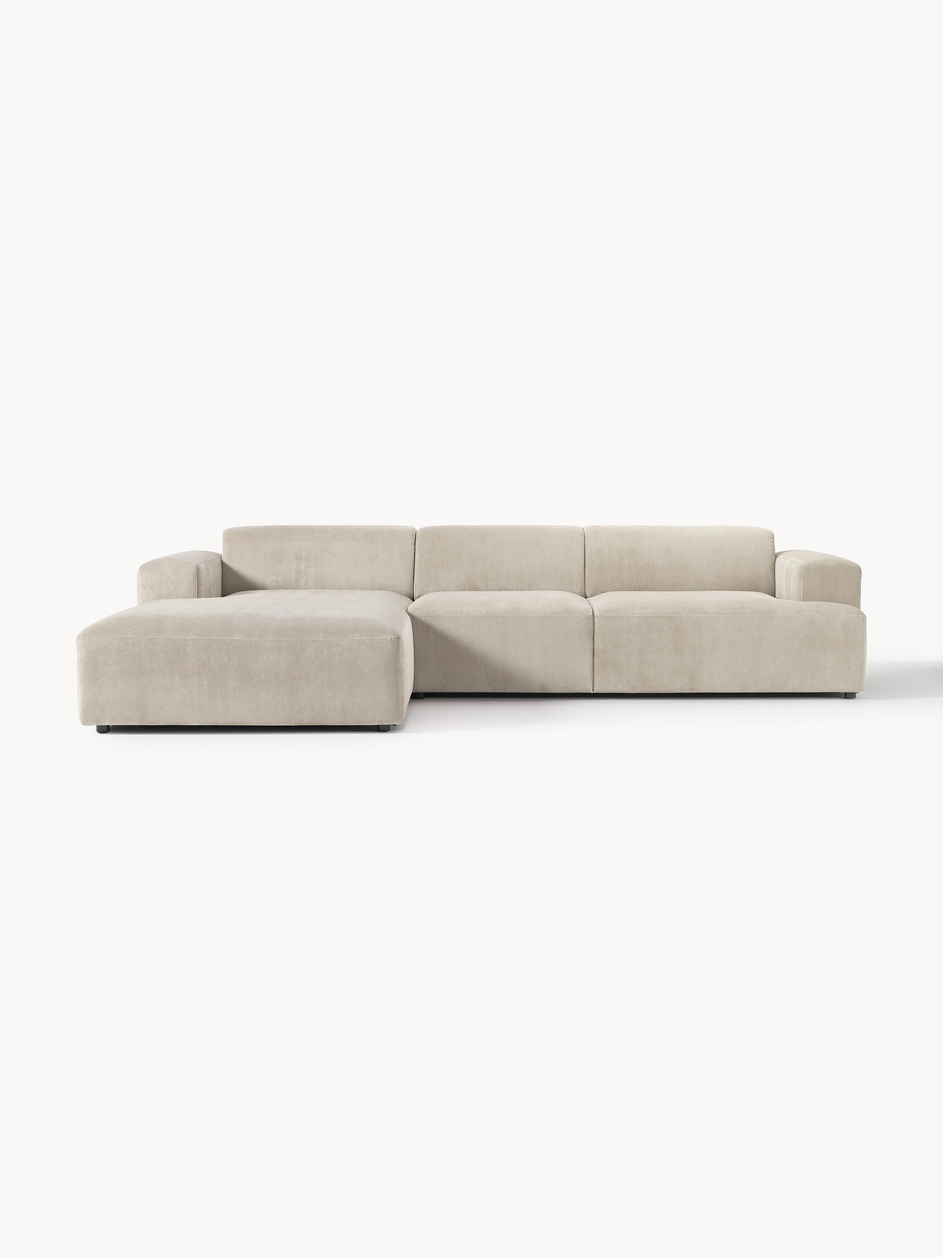 Melva Corduroy Corner Sofa (4-seater)