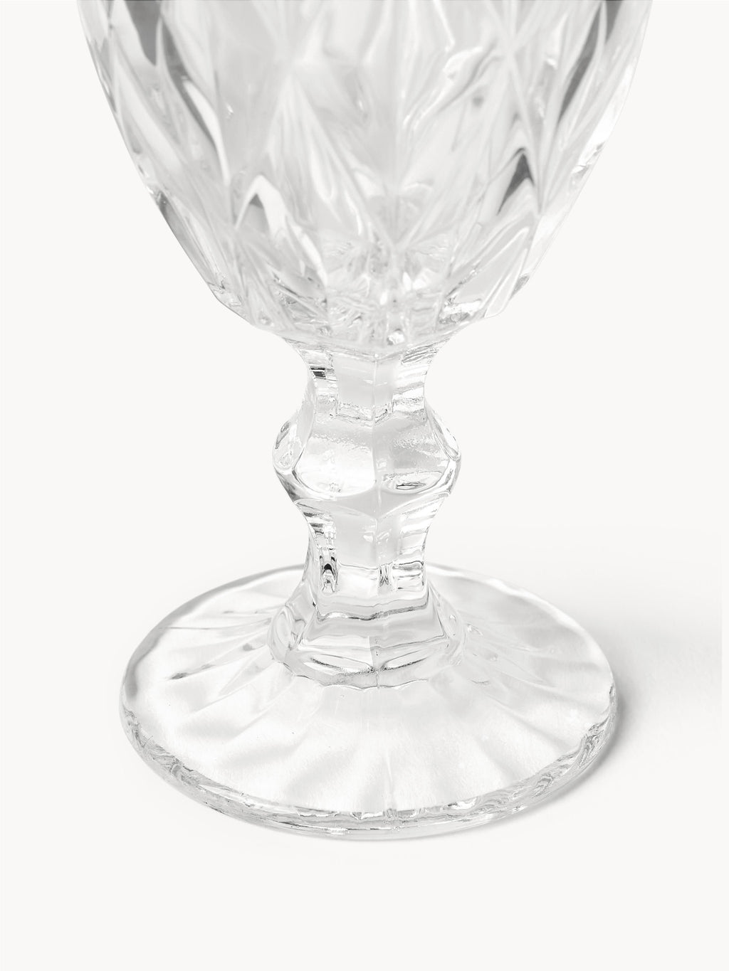Colorado Wine Glasses with Embossed Pattern, Set of 4