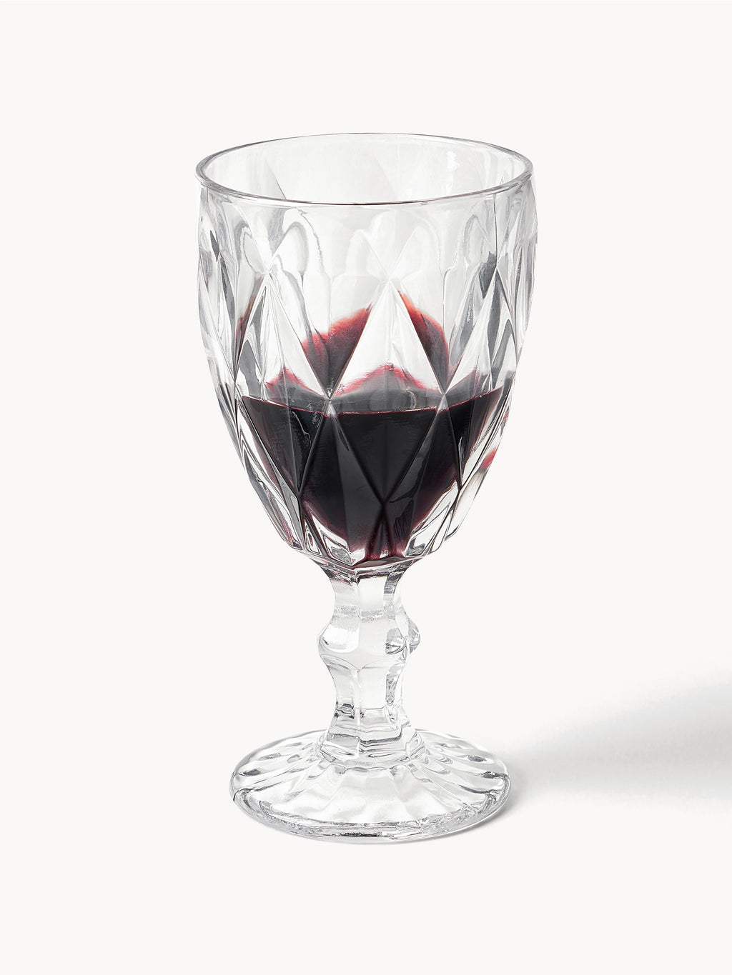 Colorado Wine Glasses with Embossed Pattern, Set of 4
