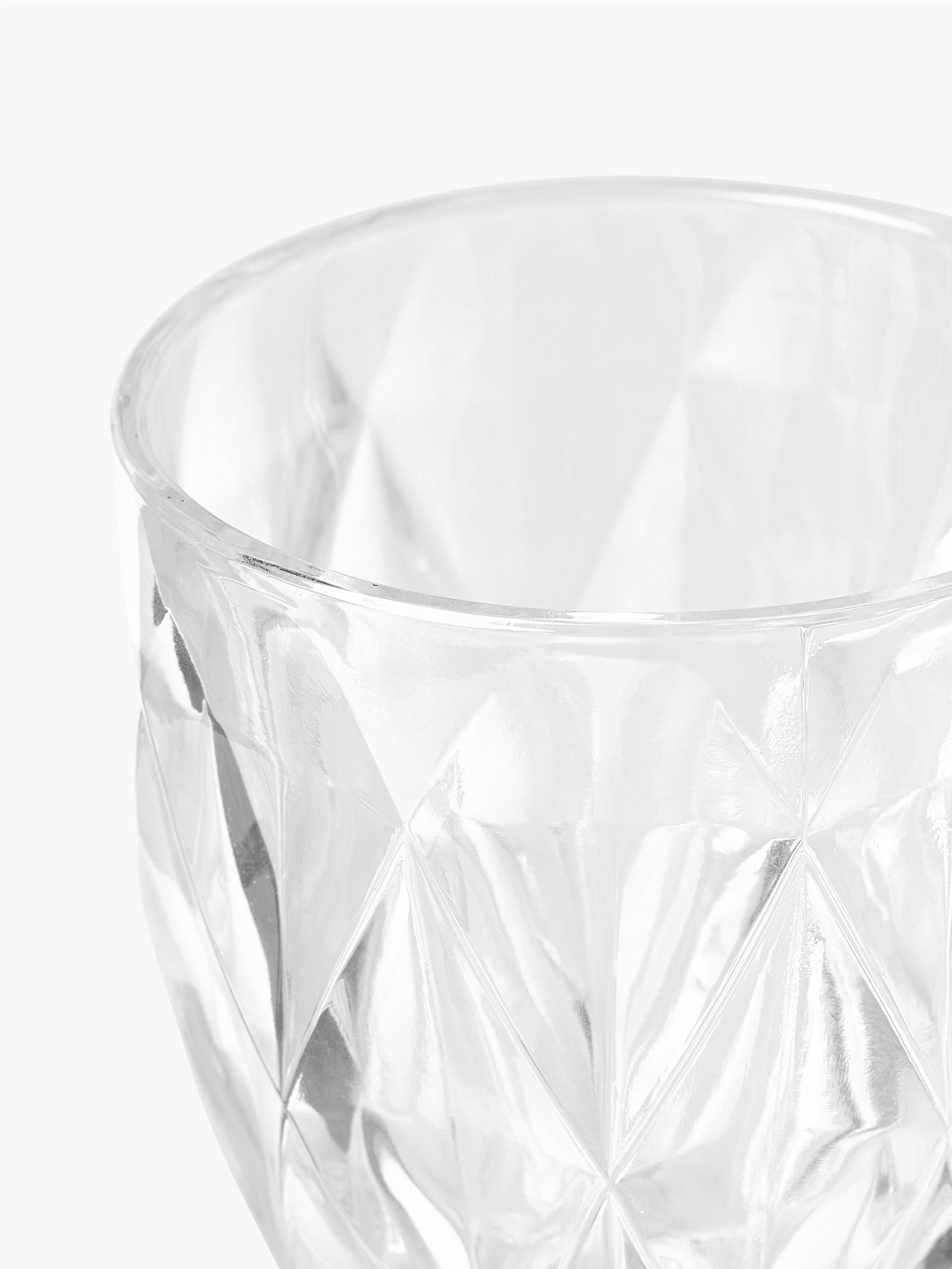 Colorado Wine Glasses with Embossed Pattern, Set of 4