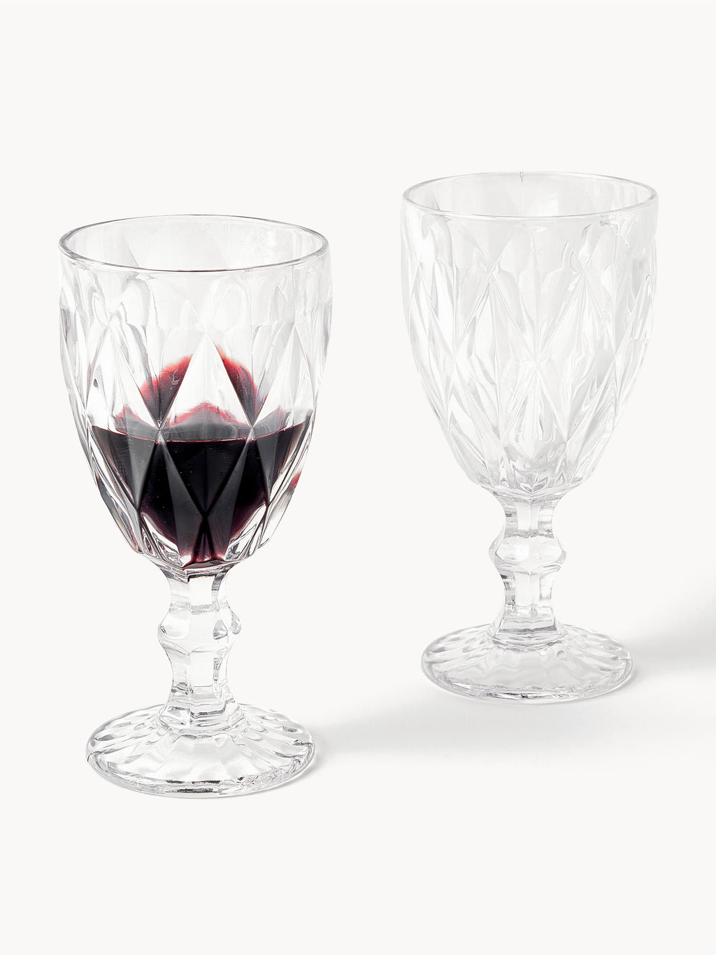 Colorado Wine Glasses with Embossed Pattern, Set of 4