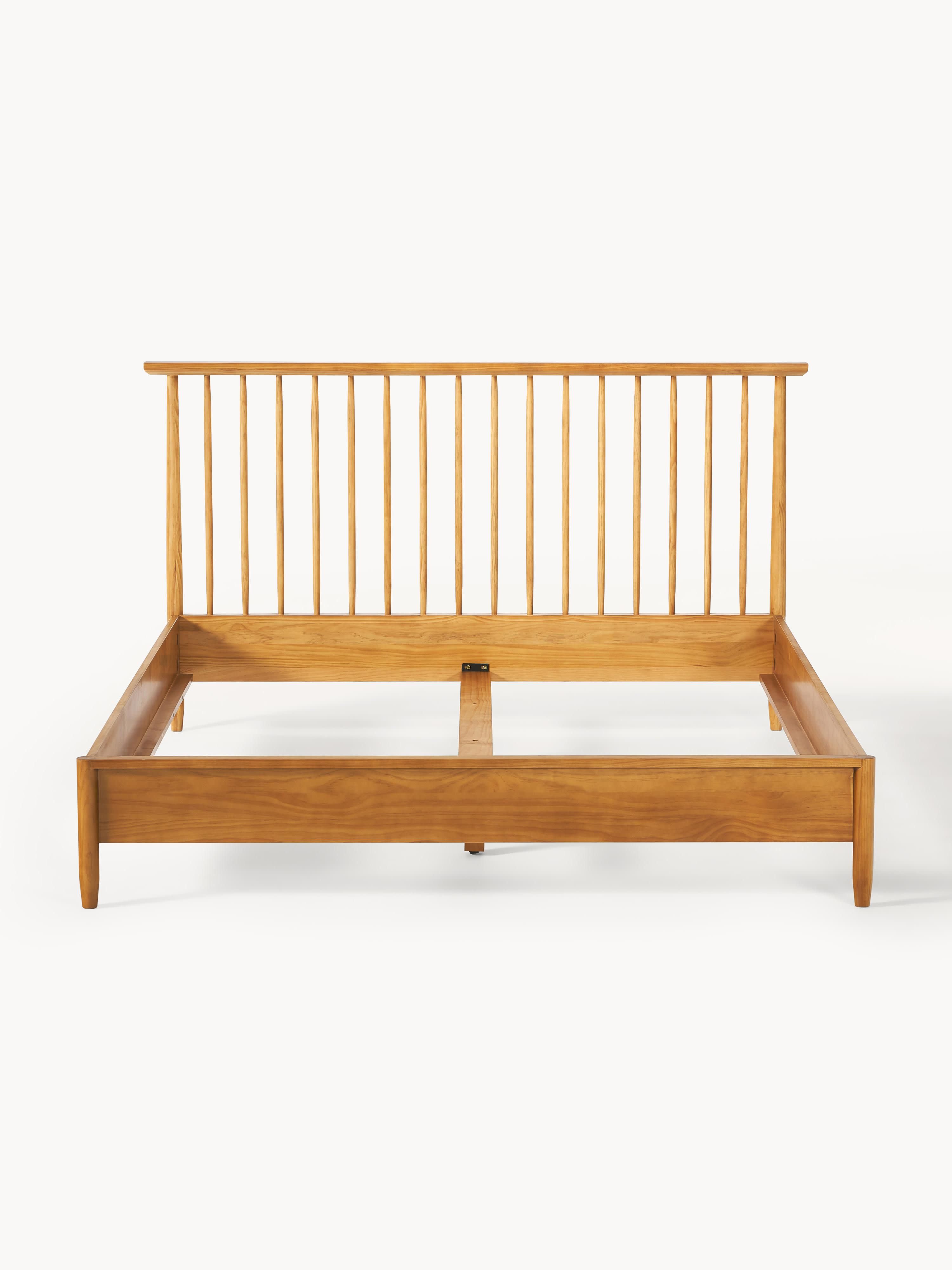 Windsor Pine Wood Bed with Headboard
