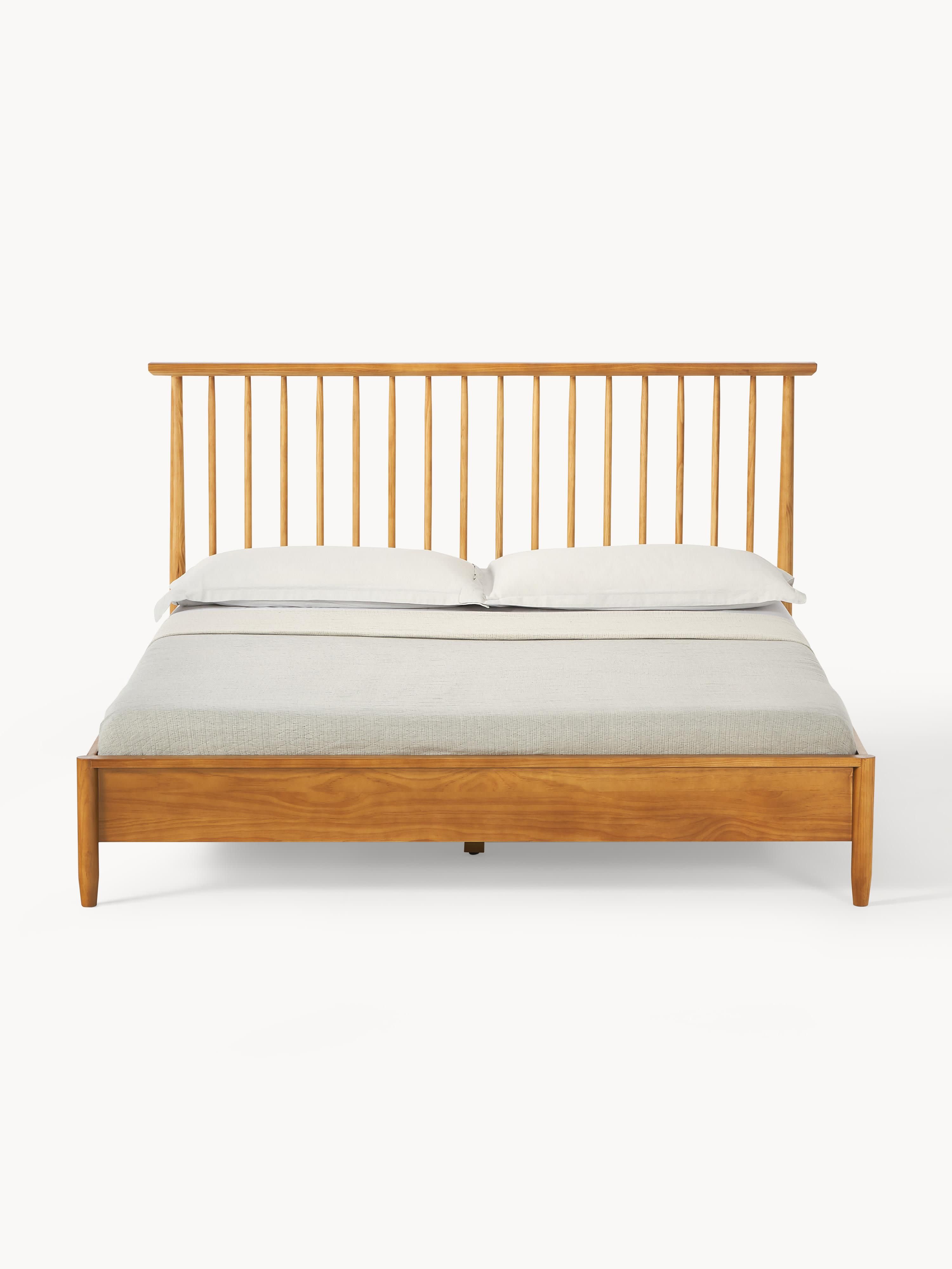 Windsor Pine Wood Bed with Headboard