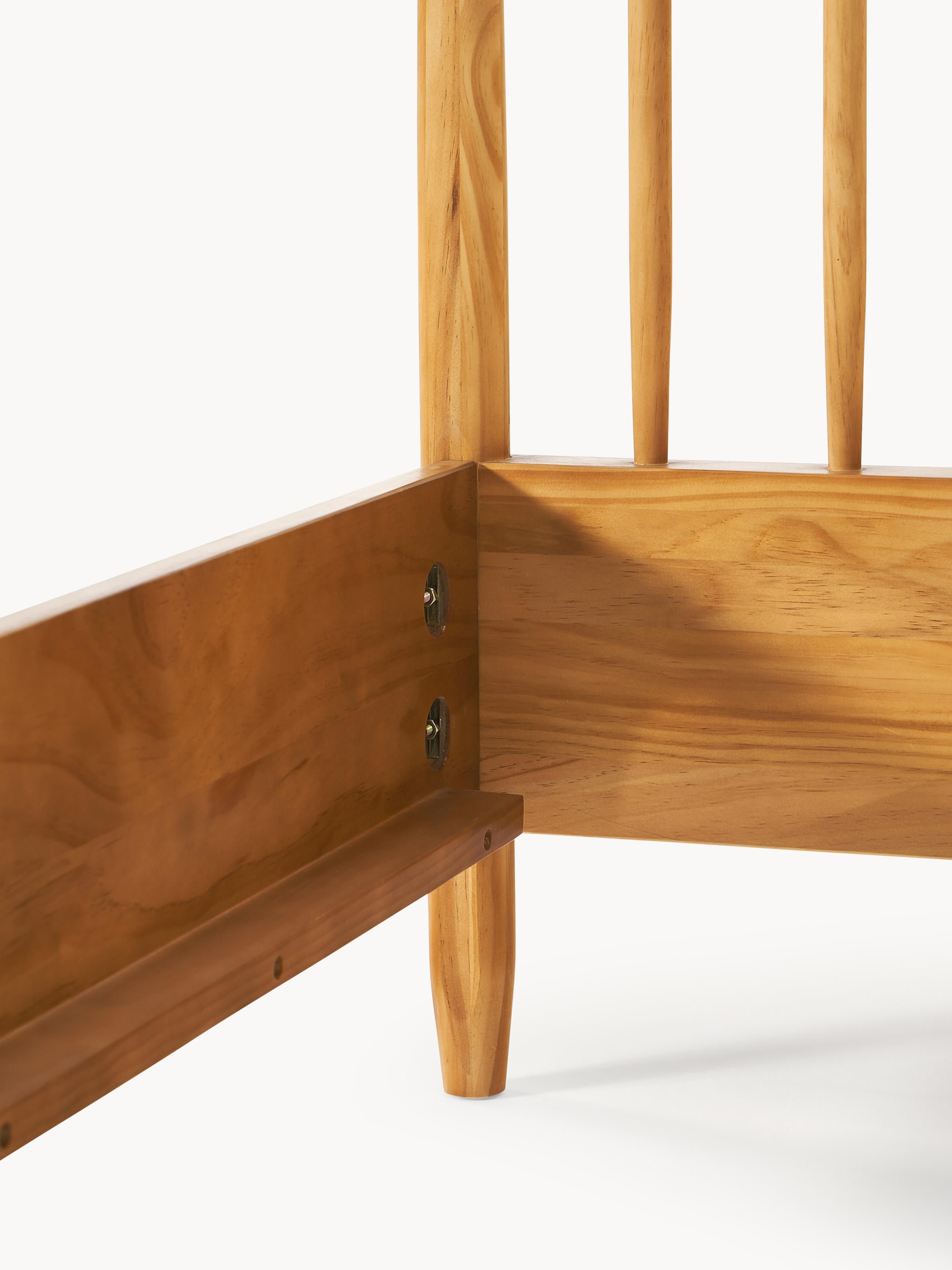 Windsor Pine Wood Bed with Headboard