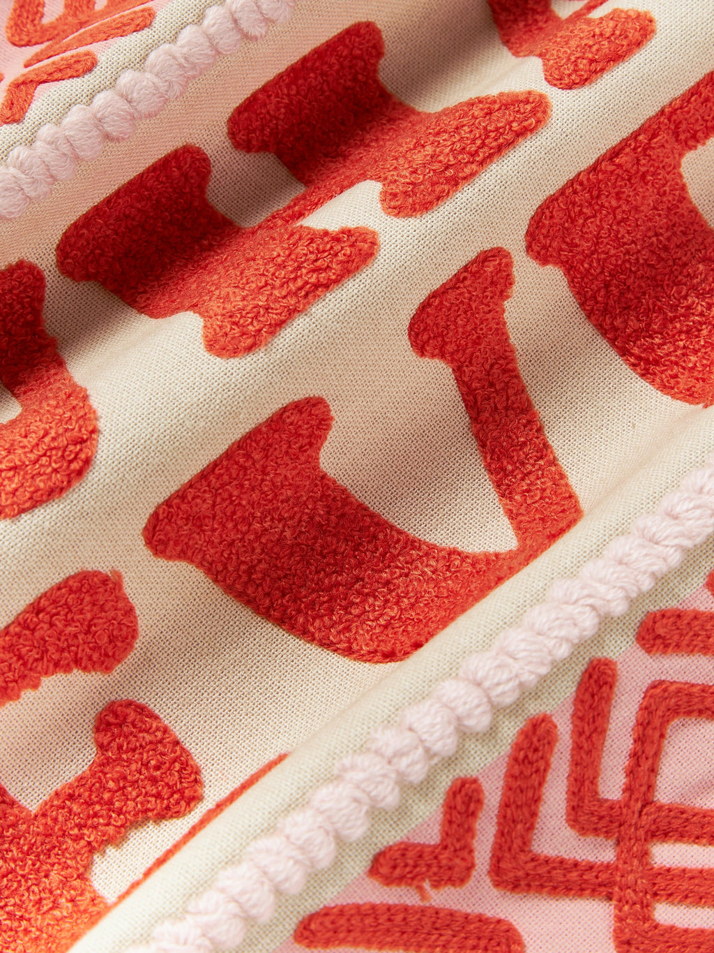 Whatever Cushion Cover with Embroidered Lettering