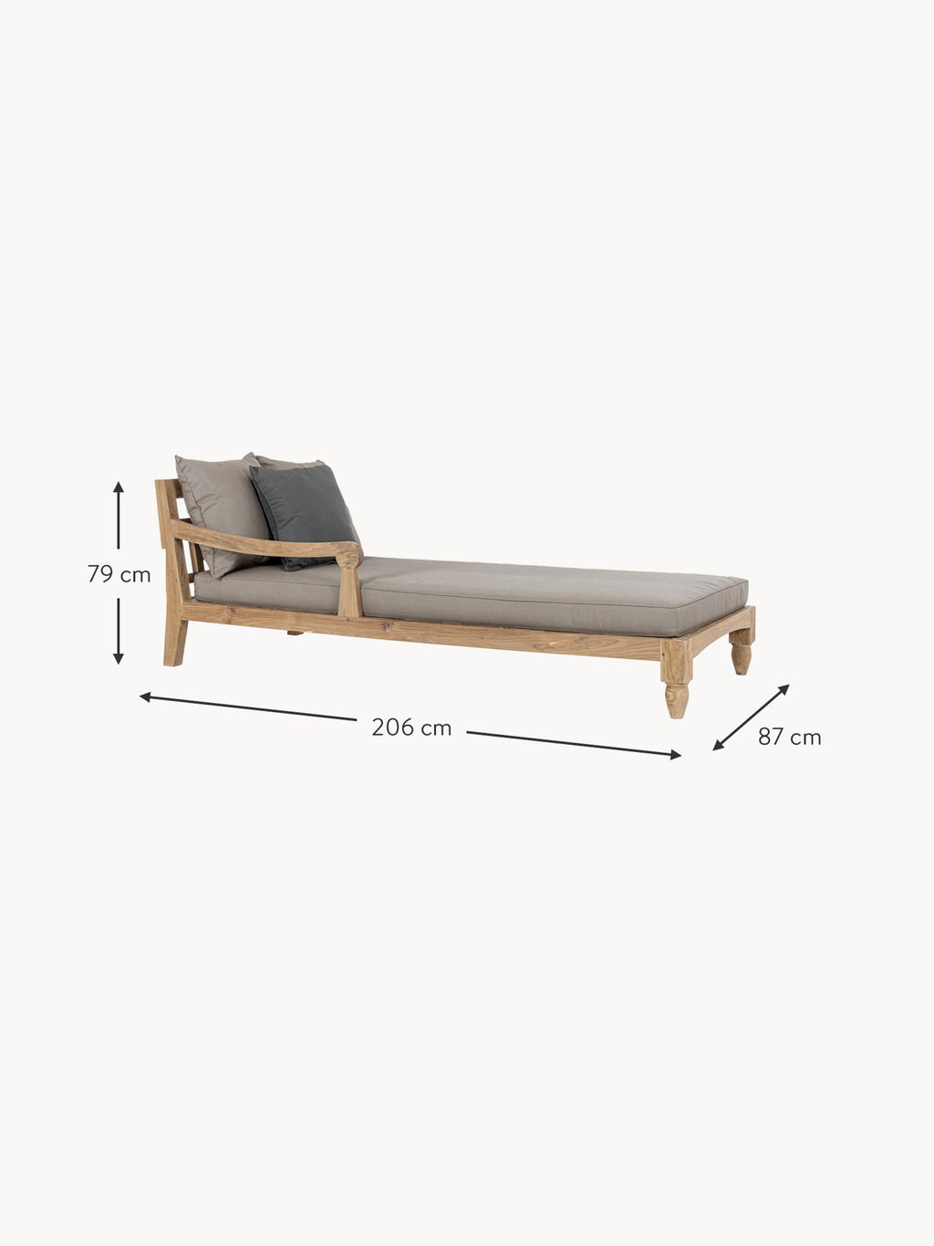 Bali Garden Chair Loungers, Set of 2