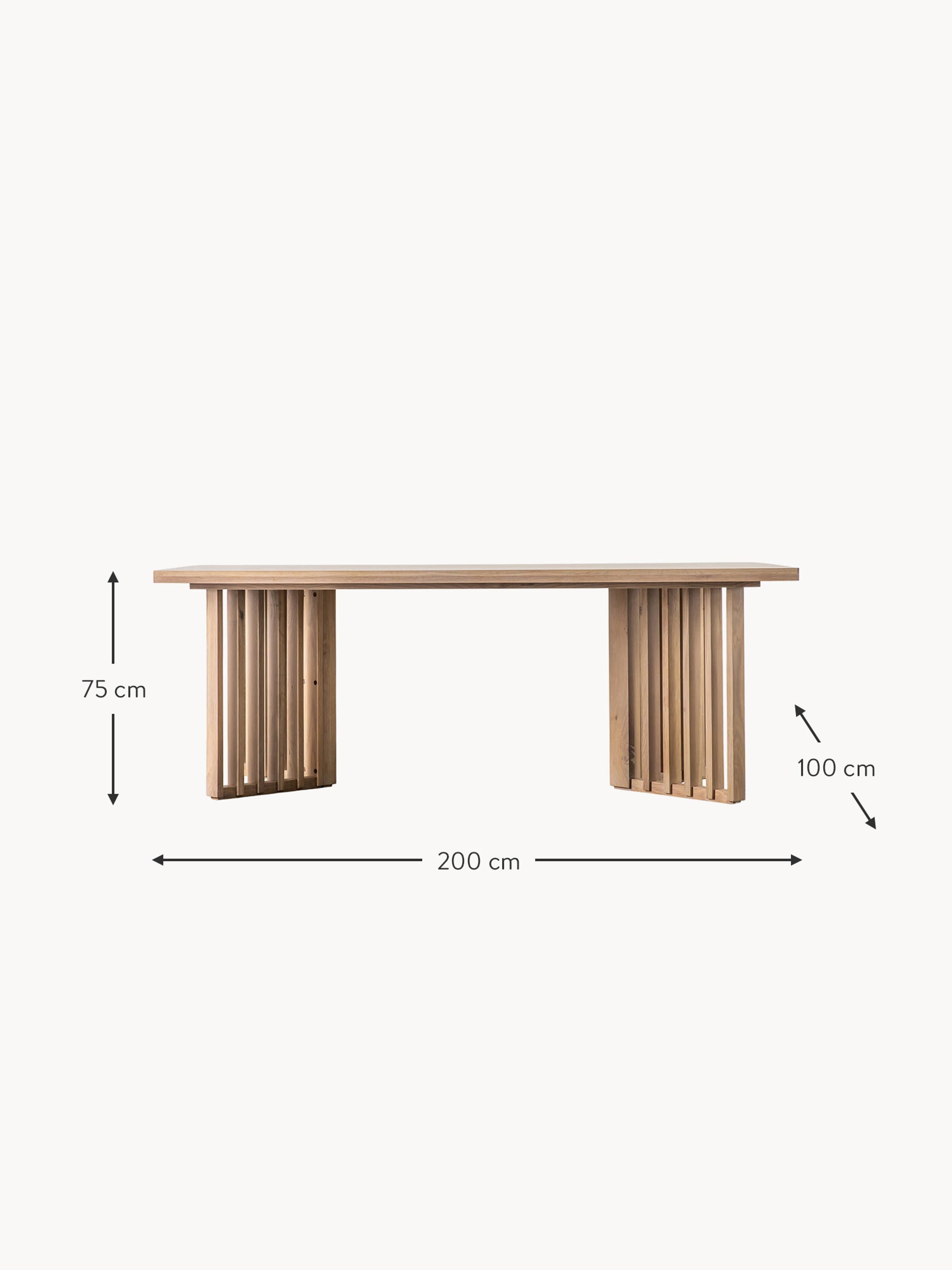 Okayama Wooden Dining Table, 200 X 100 cm