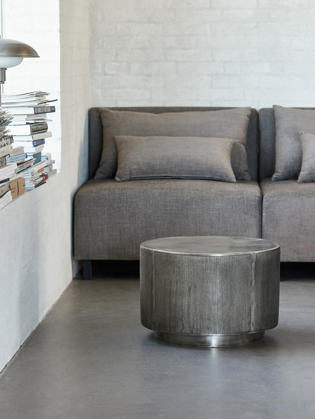 Rota Round Coffee Table with Antique Finish