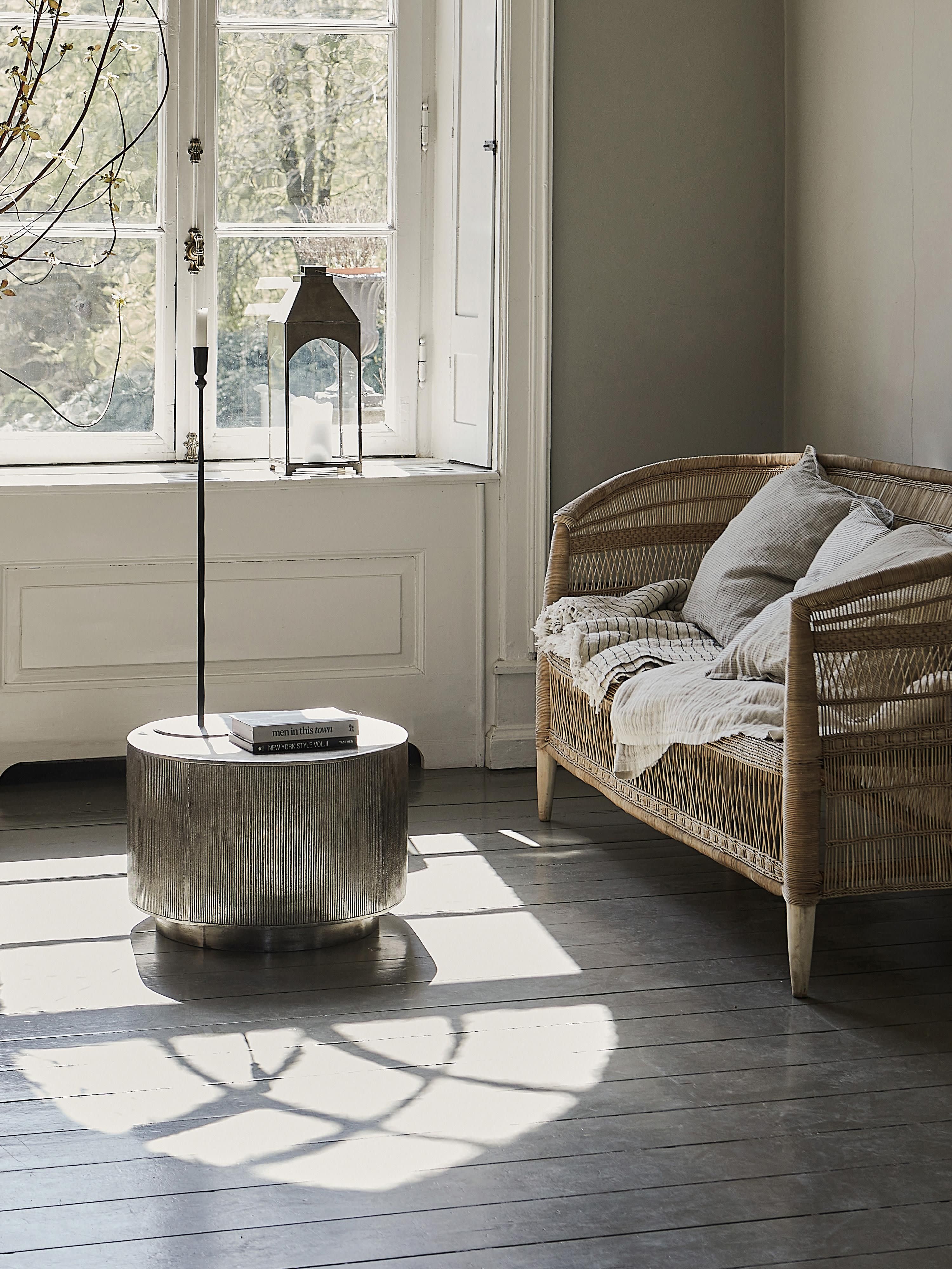 Rota Round Coffee Table with Antique Finish