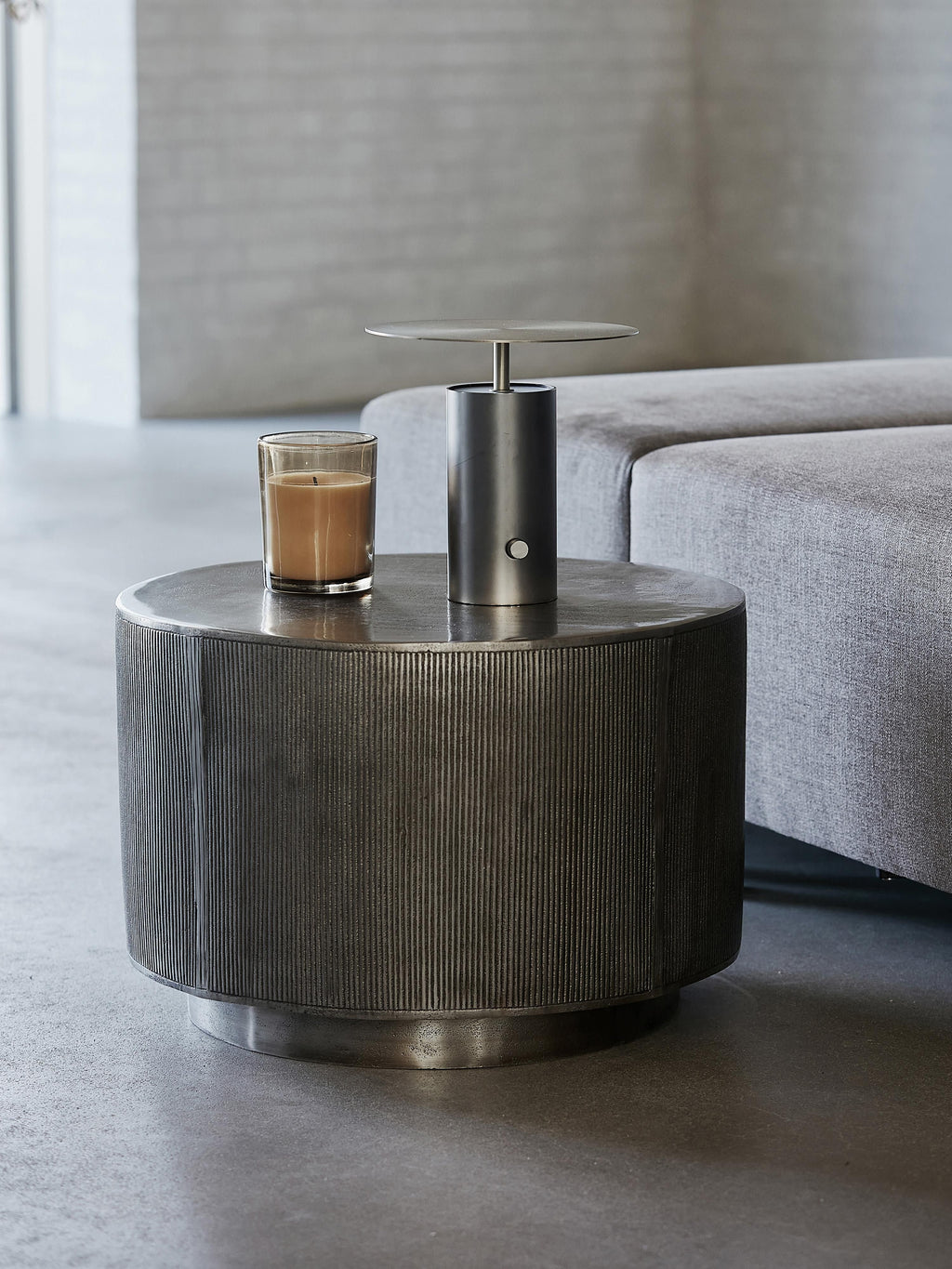 Rota Round Coffee Table with Antique Finish