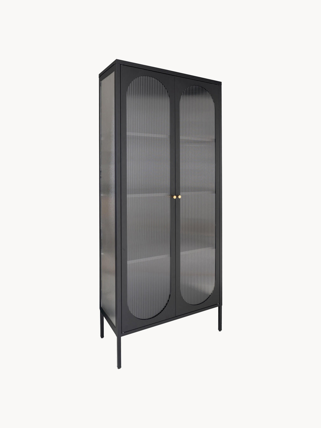 Gallery image 1 - Metal Display Cabinet Adelaide with Grooved Glass