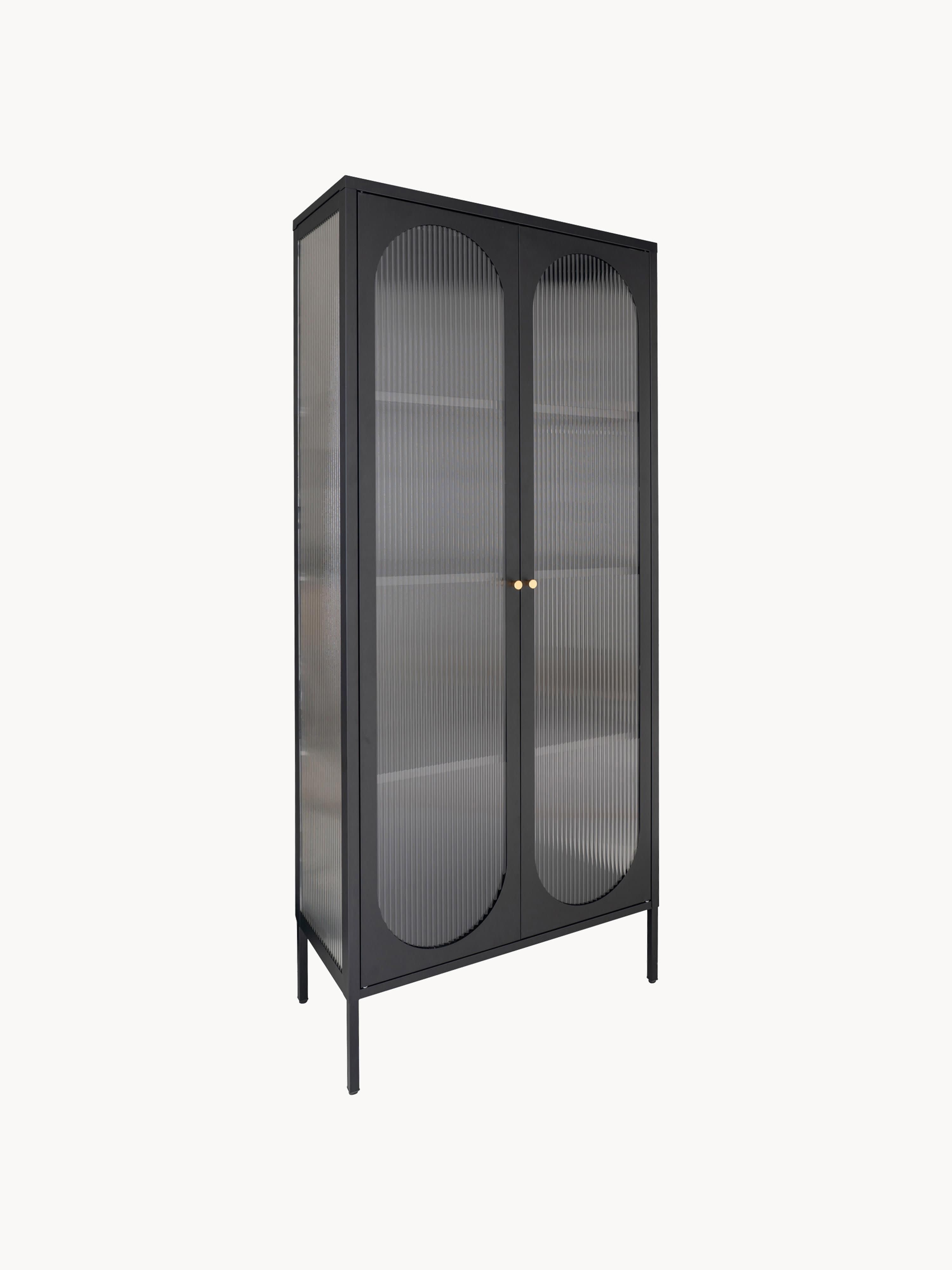 Gallery image 1 - Metal Display Cabinet Adelaide with Grooved Glass