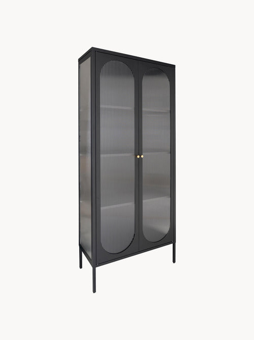 Gallery image 1 - Metal Display Cabinet Adelaide with Grooved Glass