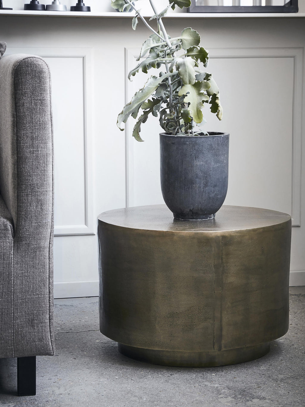 Rota Round Coffee Table with Antique Finish