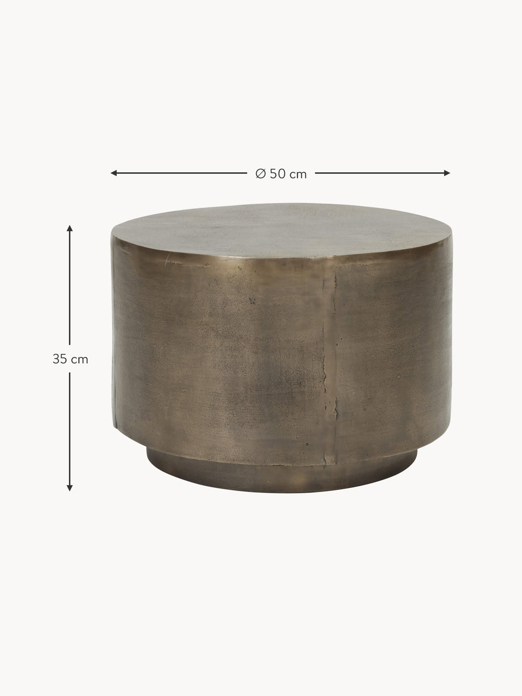 Rota Round Coffee Table with Antique Finish