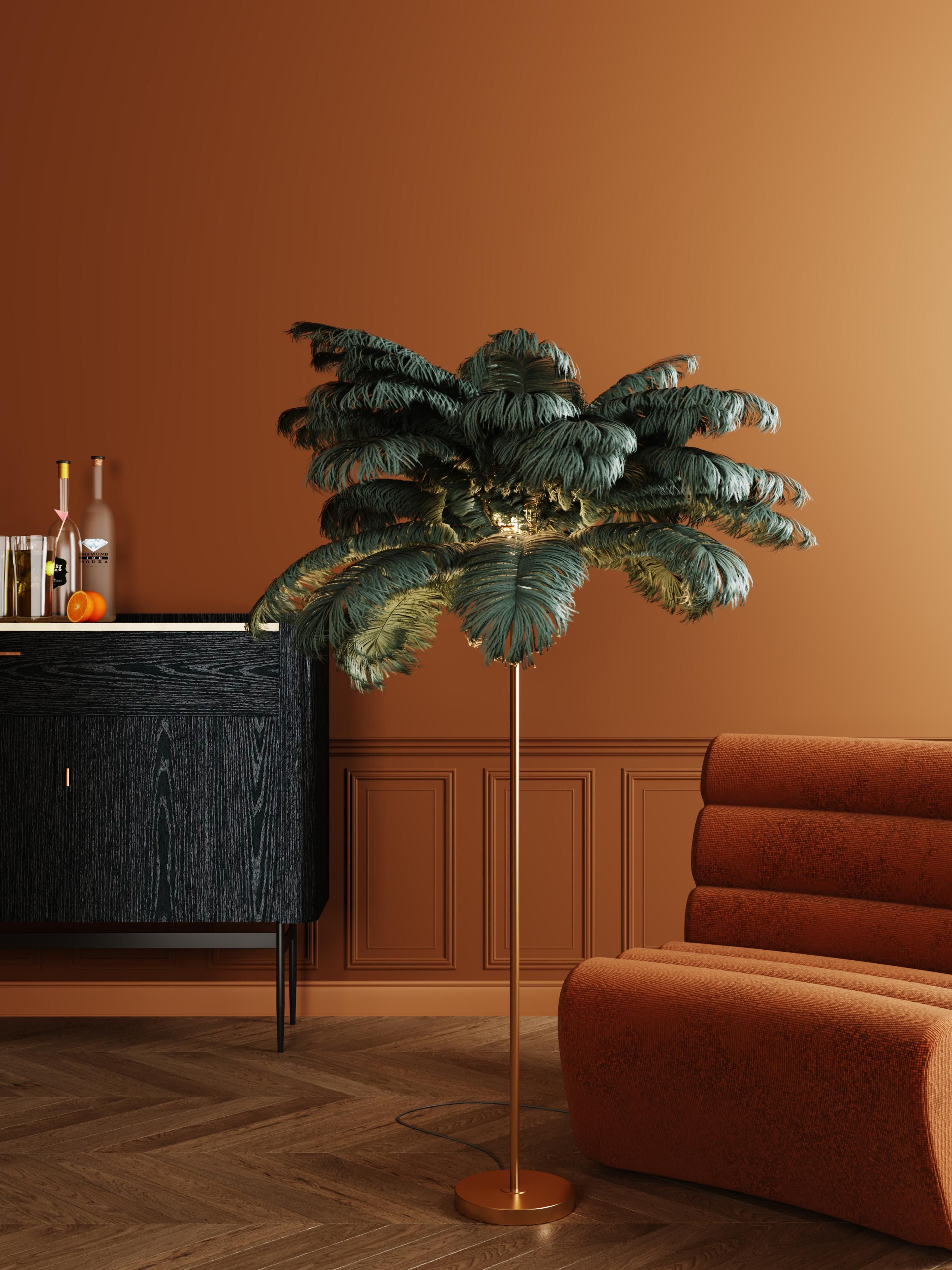 Palm Floor Lamp Feather