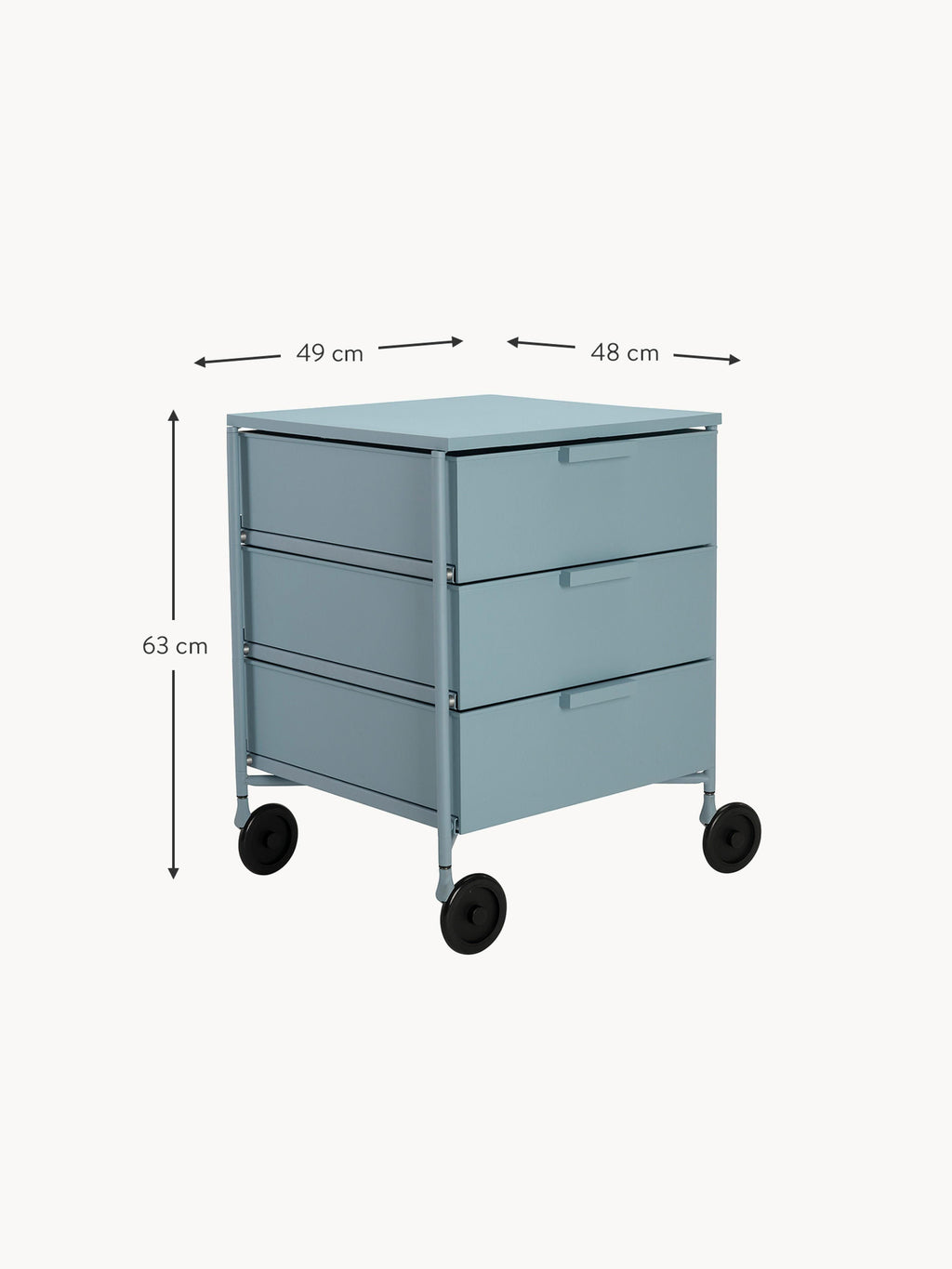 Mobil Roll Container with 3 Drawers