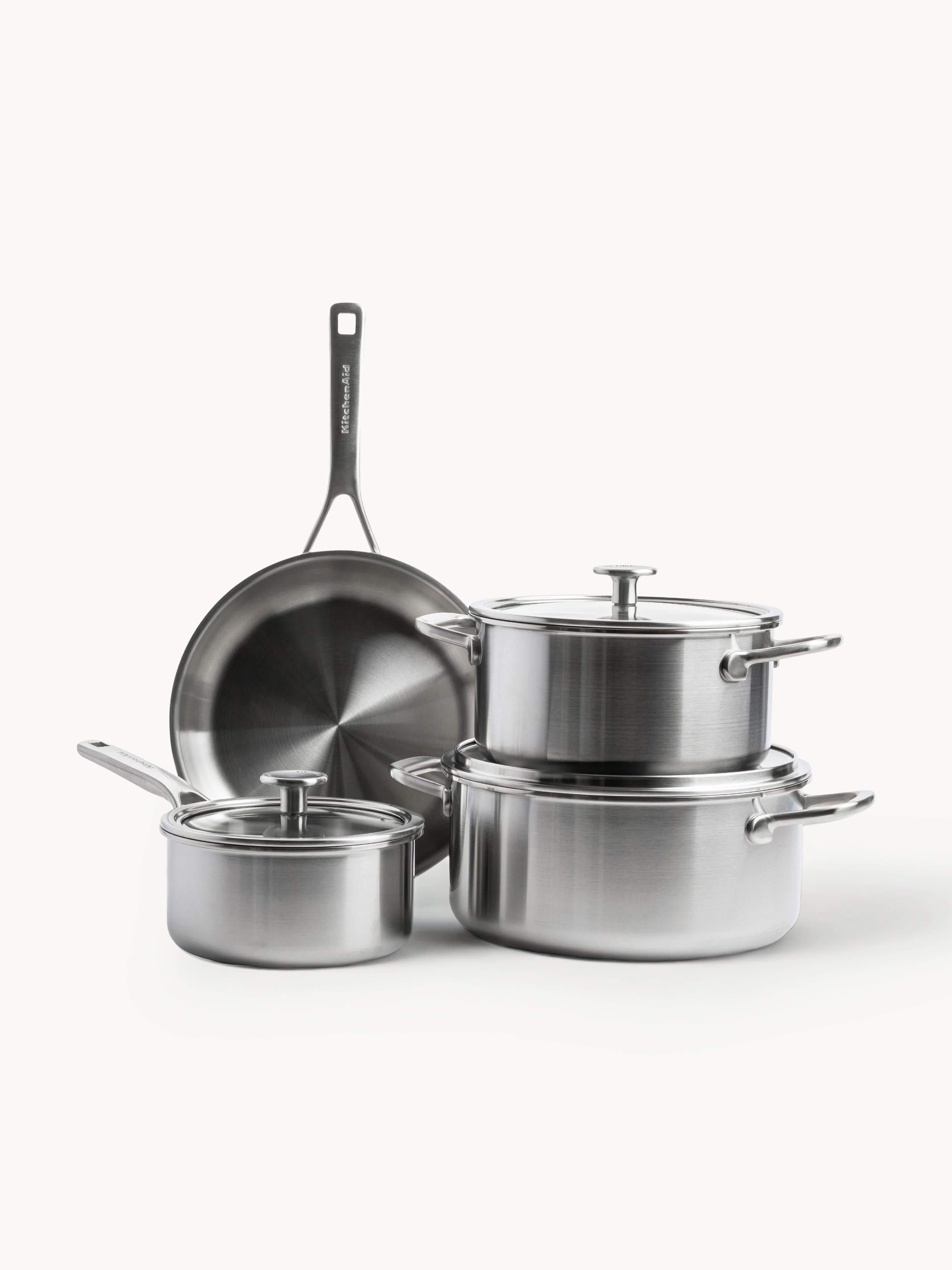 Gallery image 1 - Cookware Set KitchenAid with 3-layer Base, Set of 7