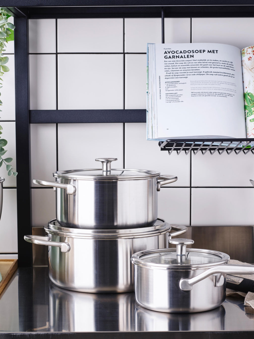 KitchenAid Cookware Set with 3-layer Base, Set of 7