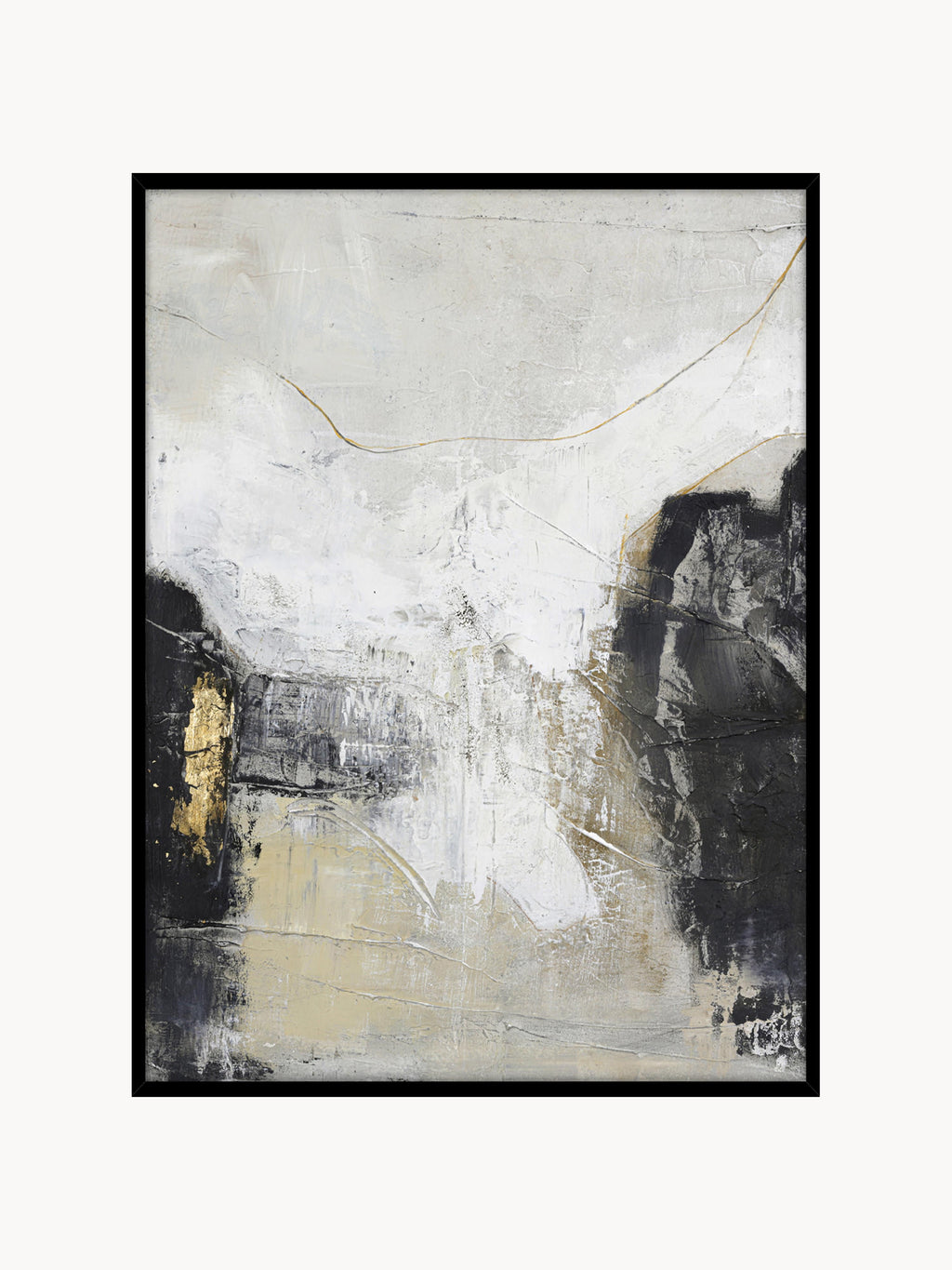 Gallery image 1 - Hand-Painted Canvas Art White Noir