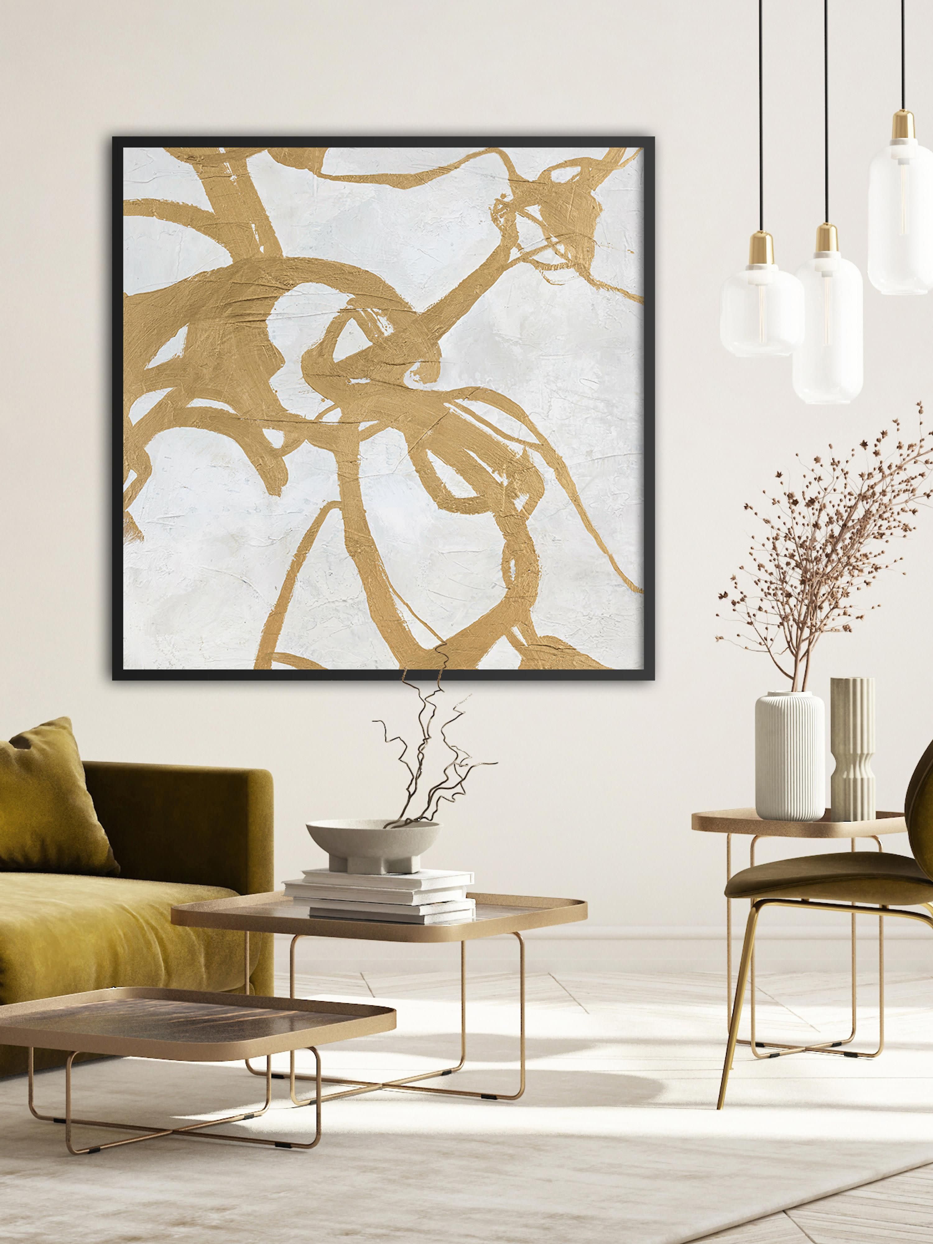 Goldplay Hand-Painted Canvas Art