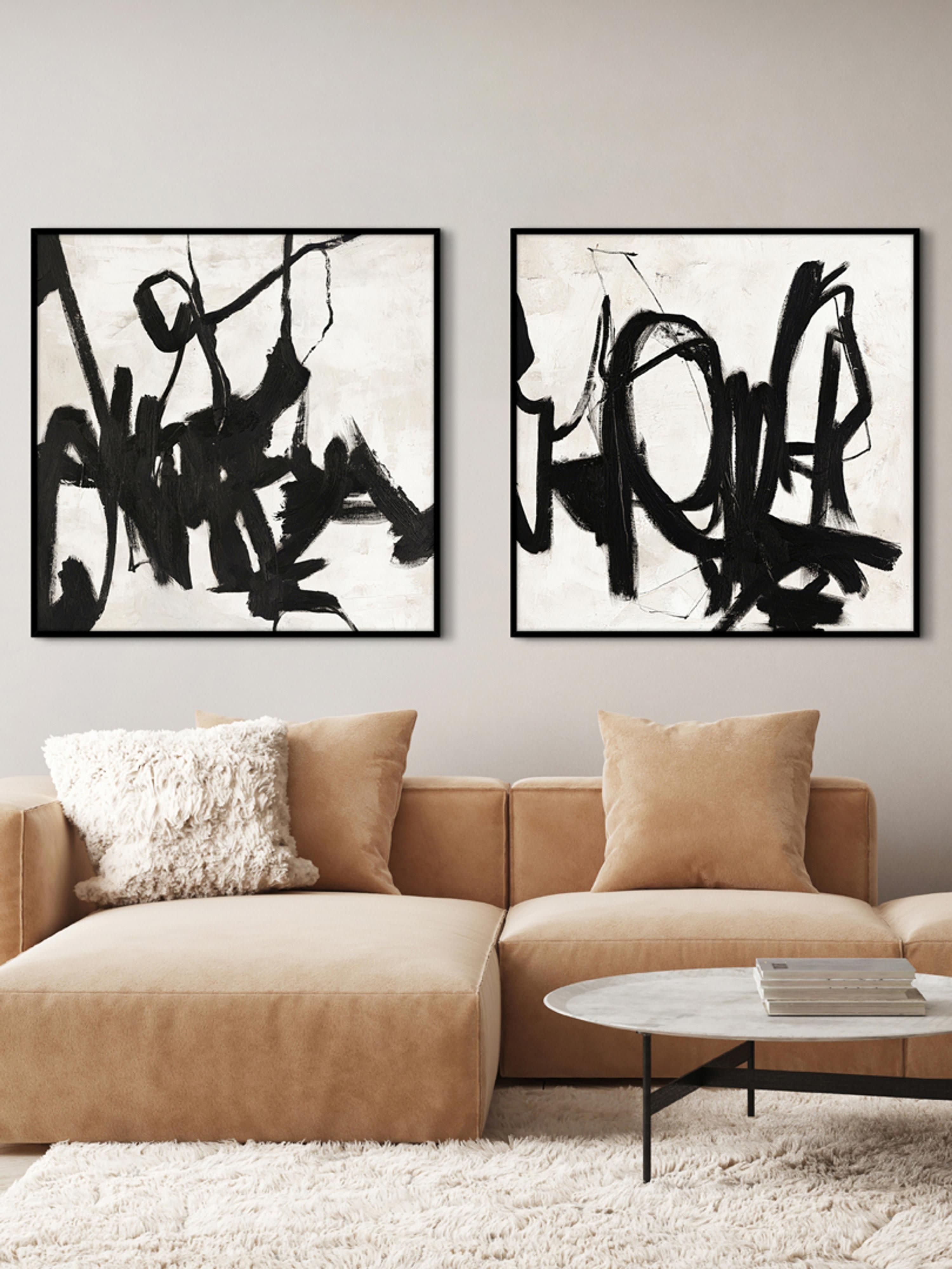 Playblack Hand-Painted Canvas Art