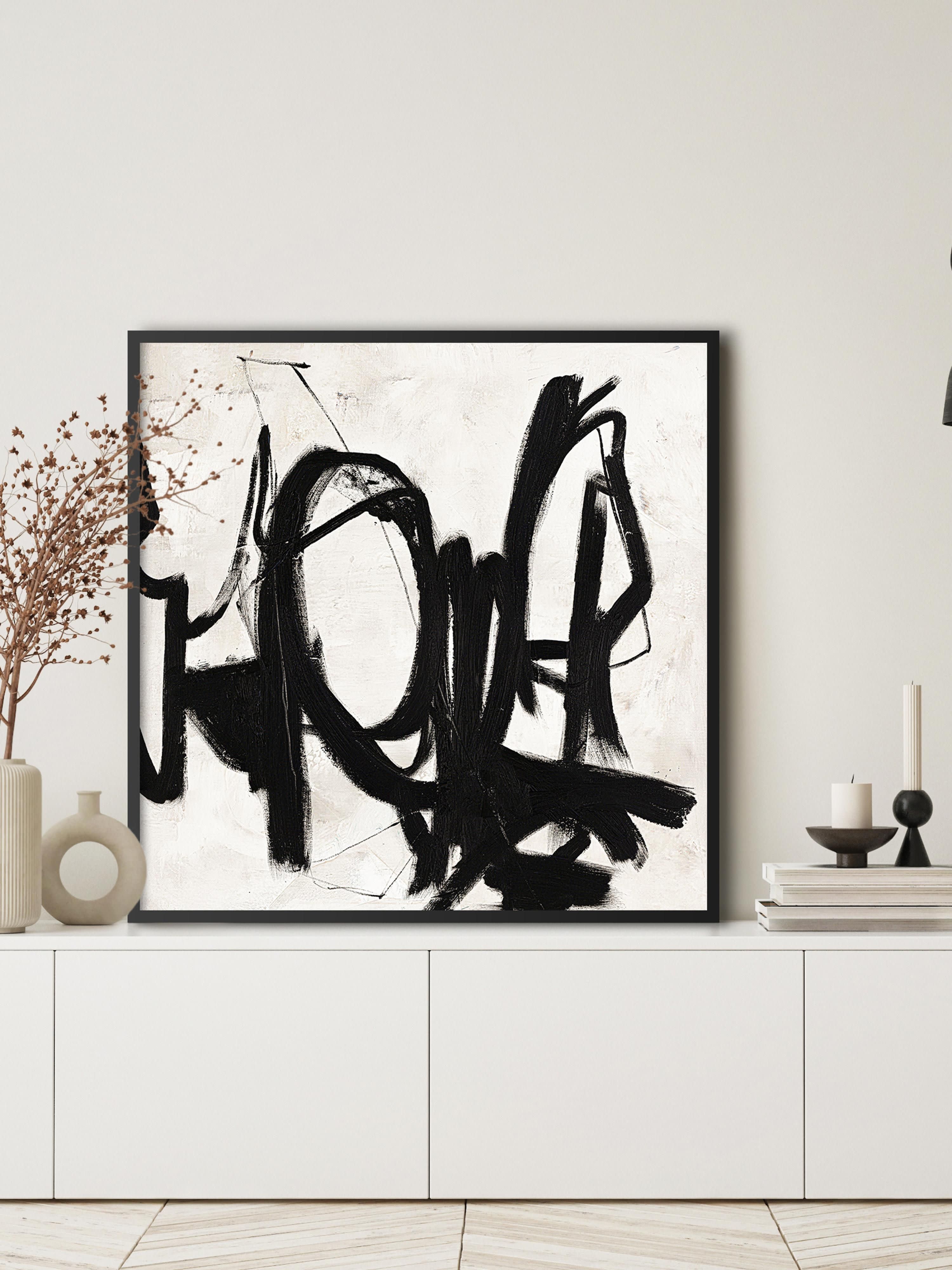 Playblack Hand-Painted Canvas Art