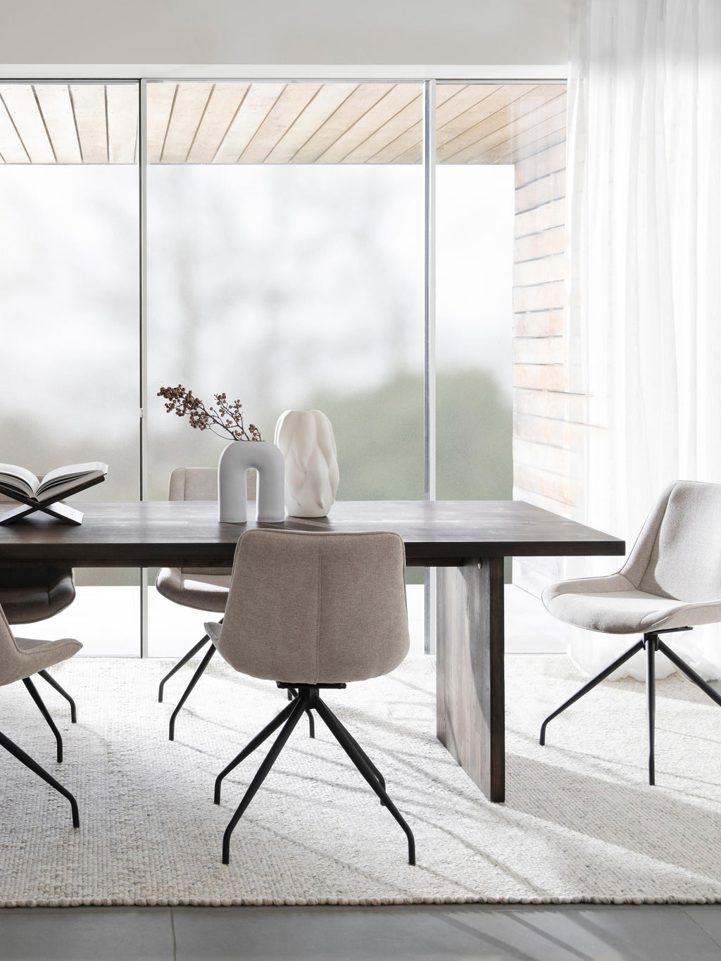 Emmett Oak Wood Dining Table, 240 x 95 cm