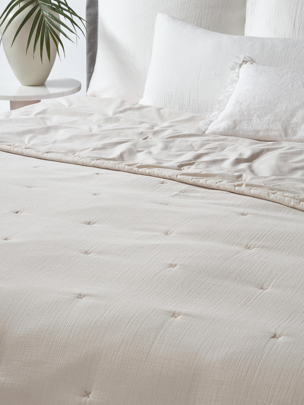 Lenore Quilted Cotton Bedspread