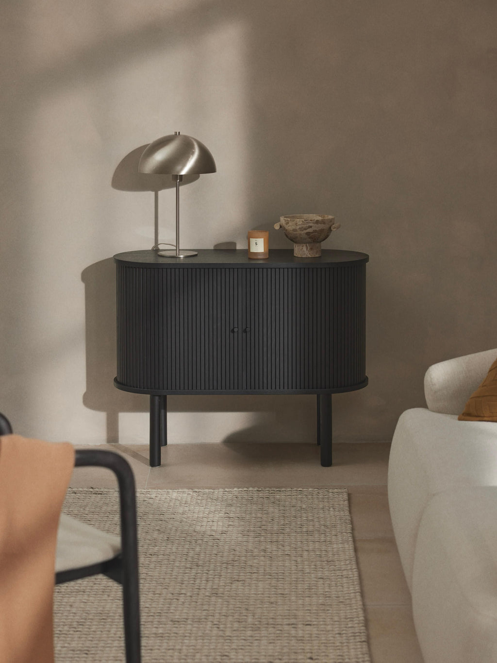 Calary Small Sideboard with Fluted Front