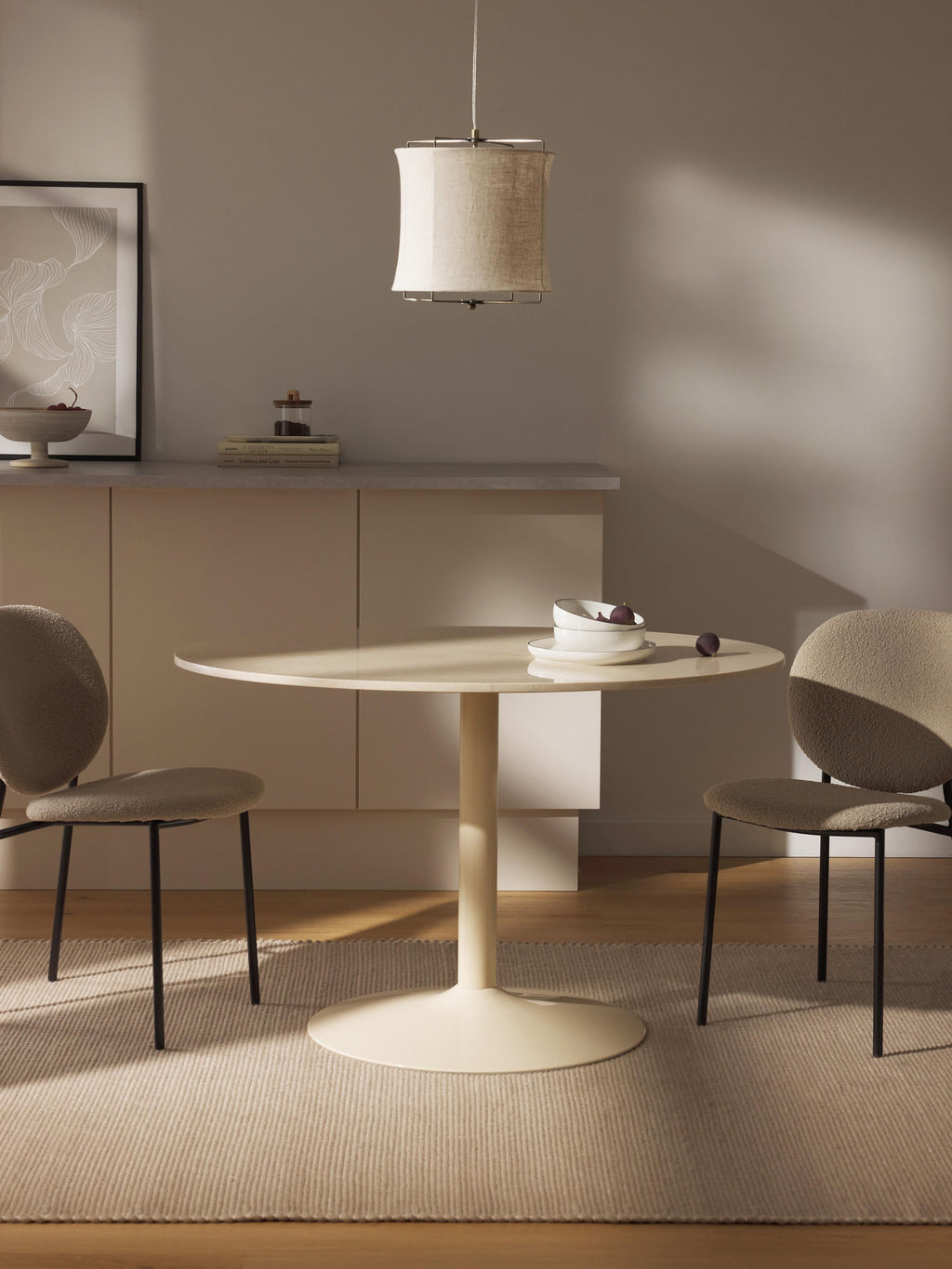 Miley Oval Marble Dining Table, 120 x 90 cm