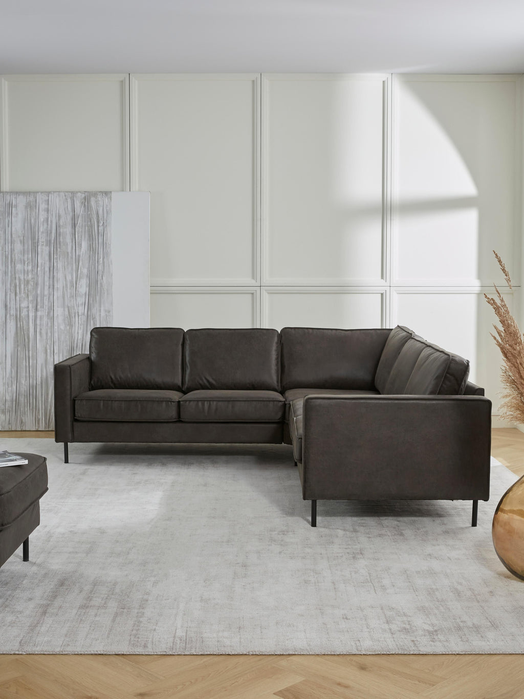 Hunter Leather Corner Sofa (4-seater)