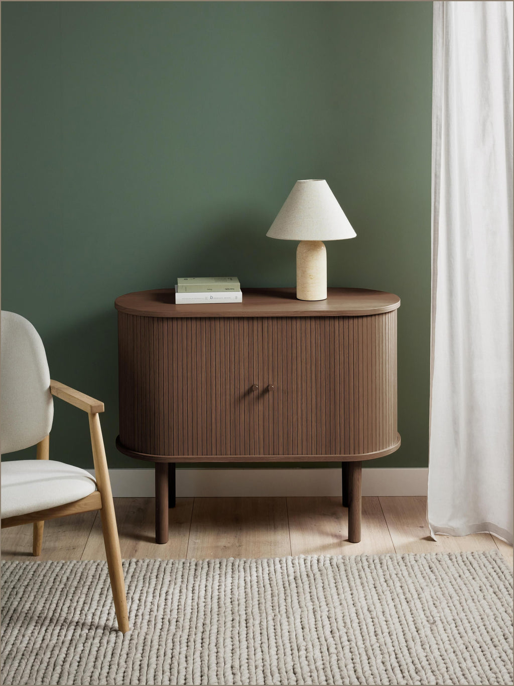 Calary Small Sideboard with Fluted Front