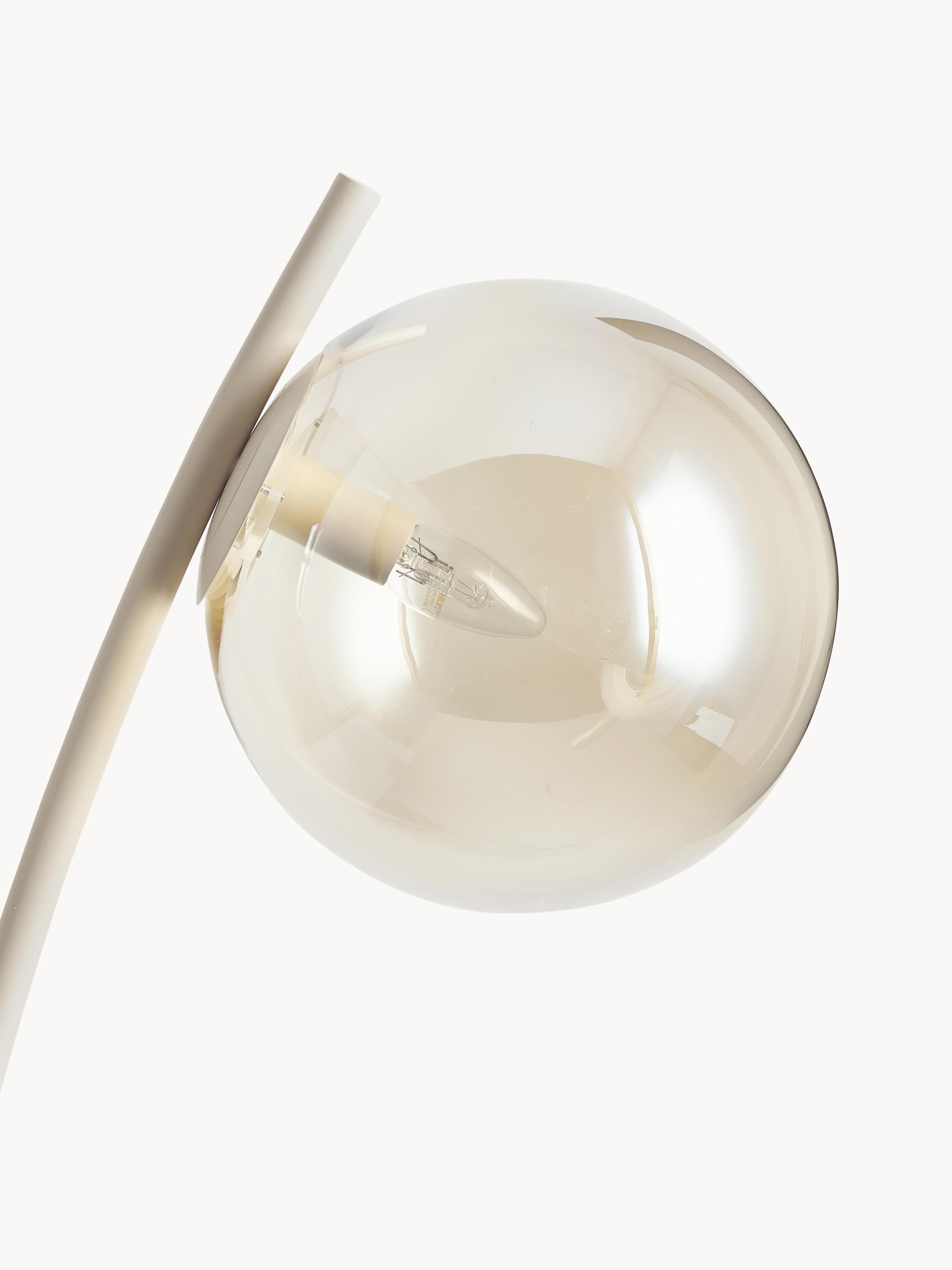 Cora Small Floor Lamp with Travertine Base