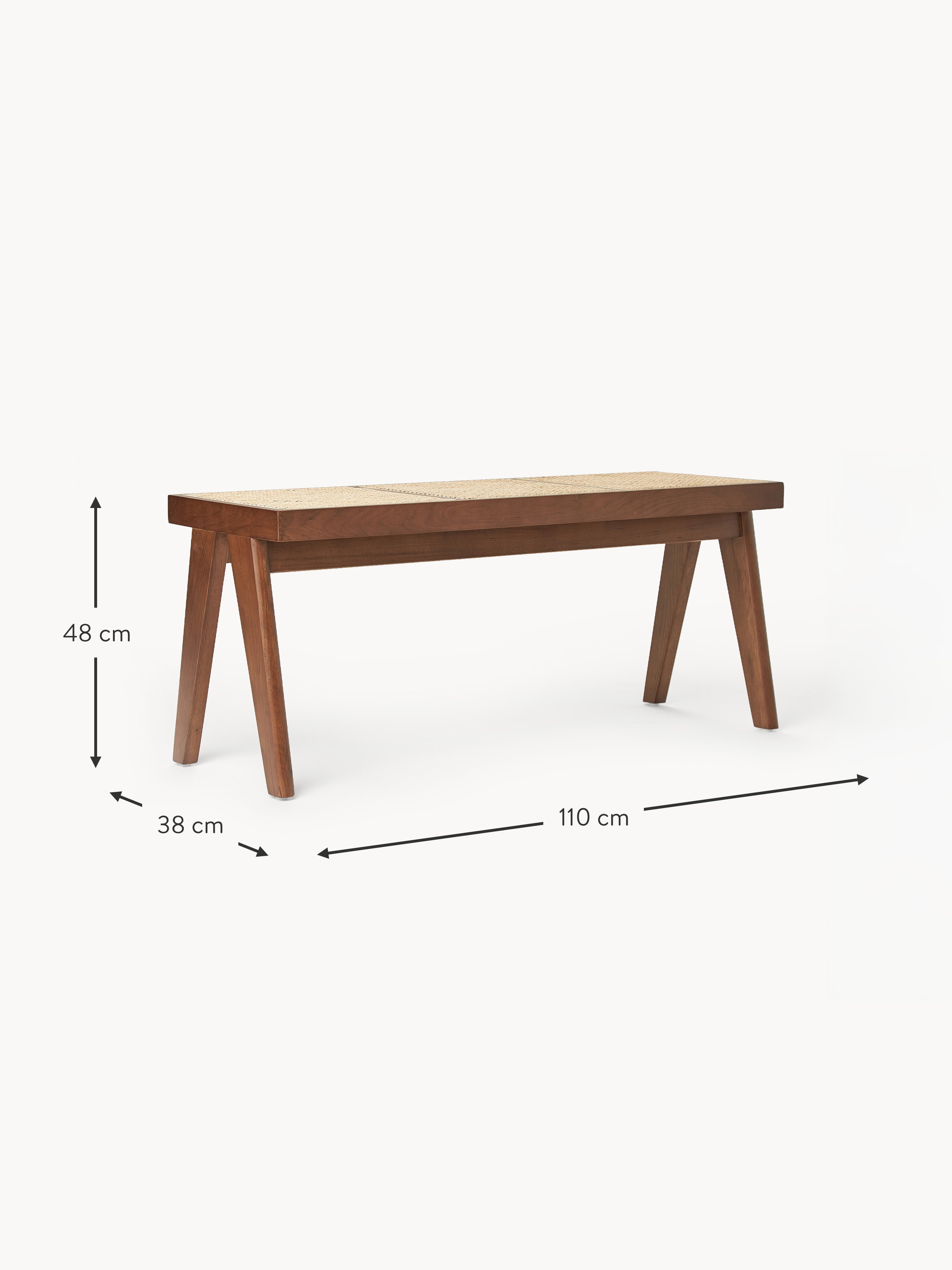 Sissi Bench with Viennese Wickerwork