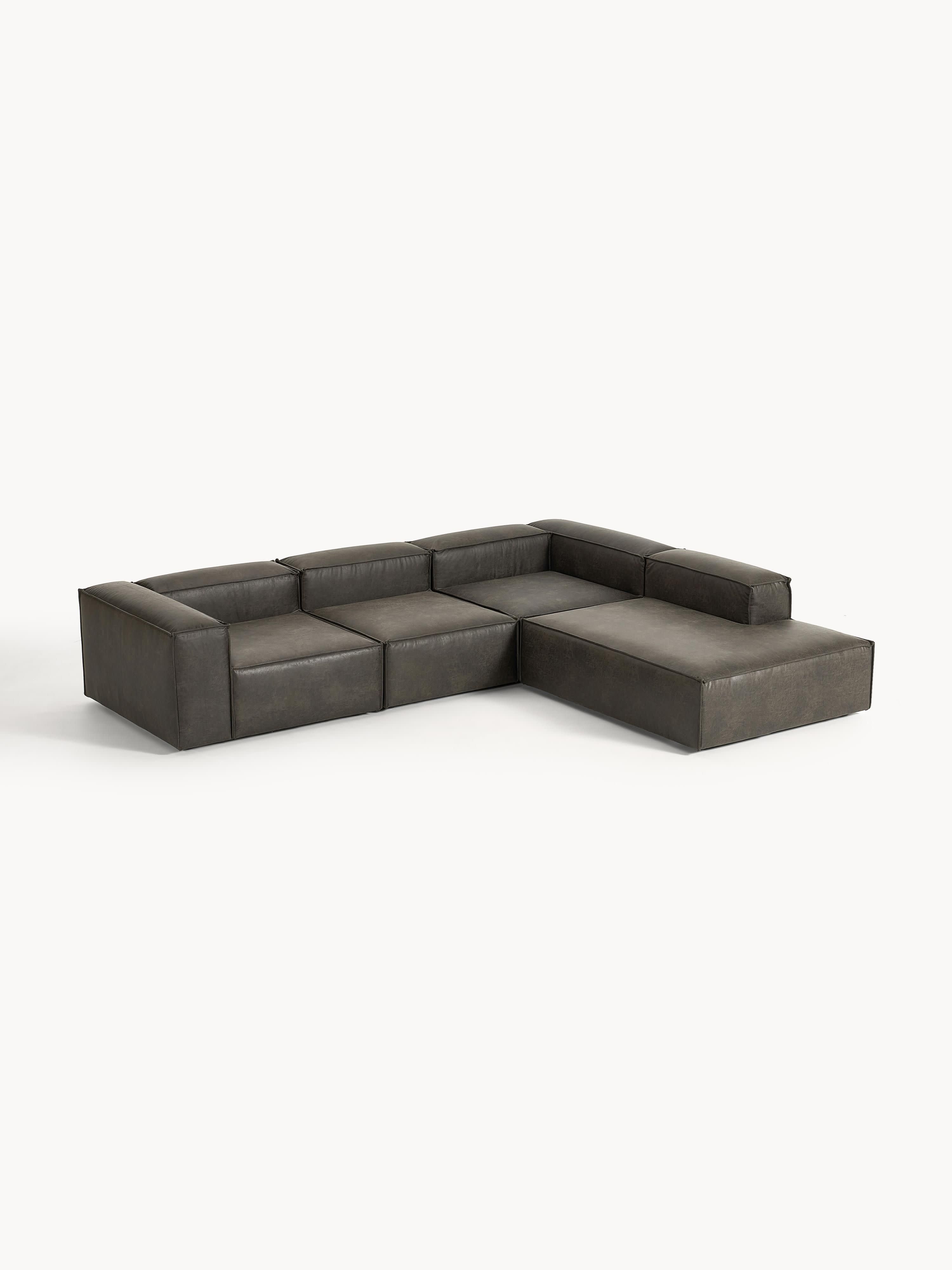 Gallery image 1 - Modular Leather Corner Sofa Lennon (4-seater)