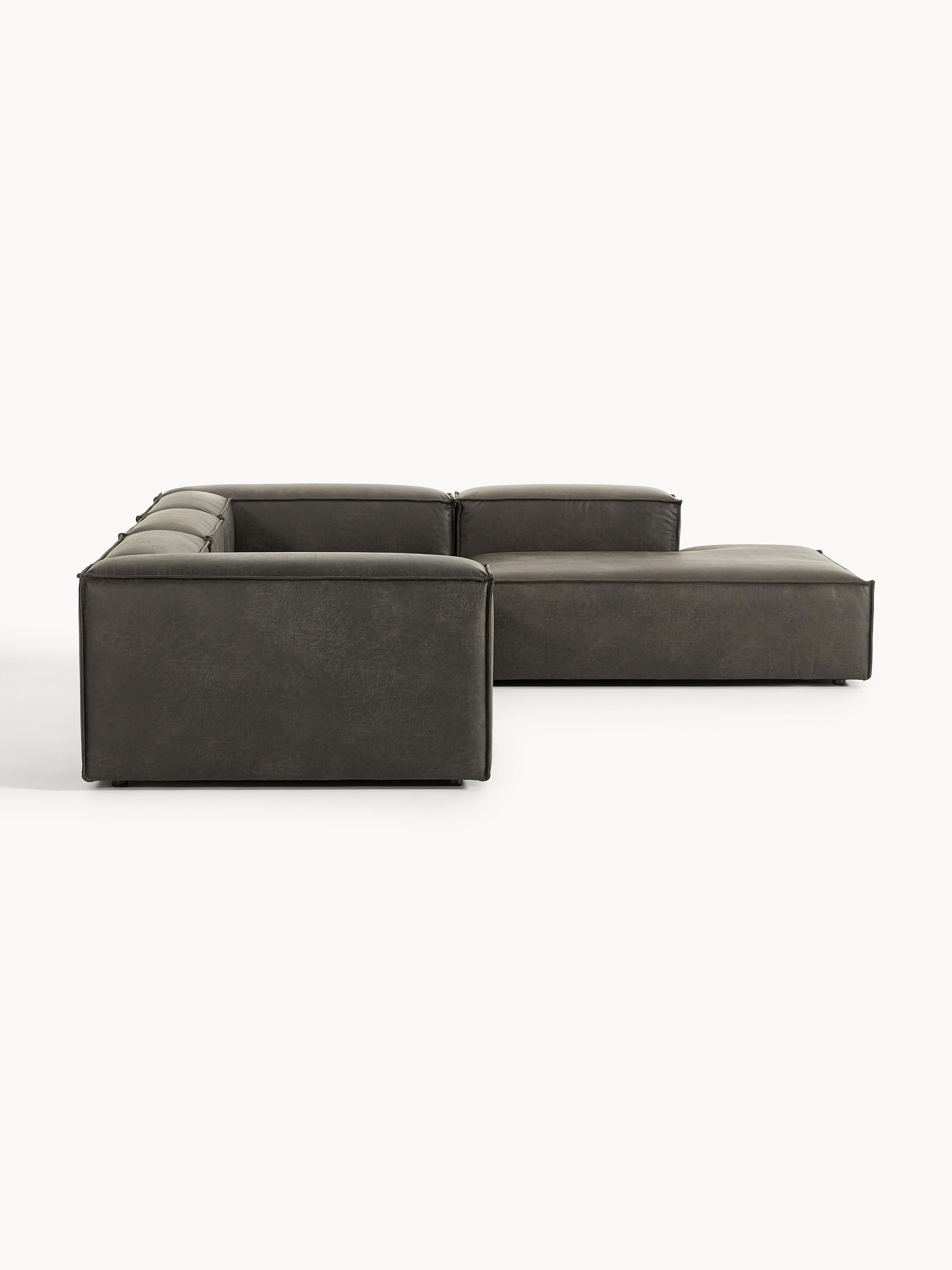 Lennon Modular Leather Corner Sofa (4-seater)