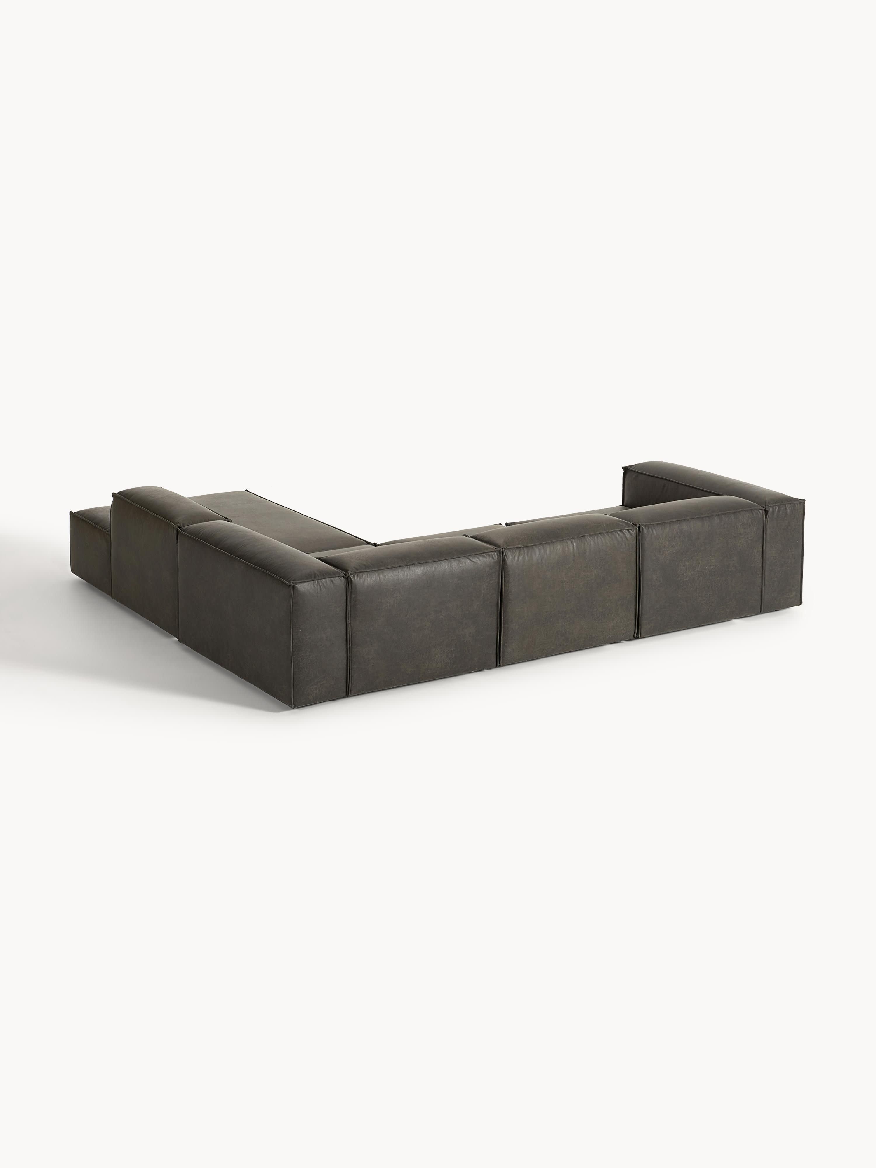 Lennon Modular Leather Corner Sofa (4-seater)
