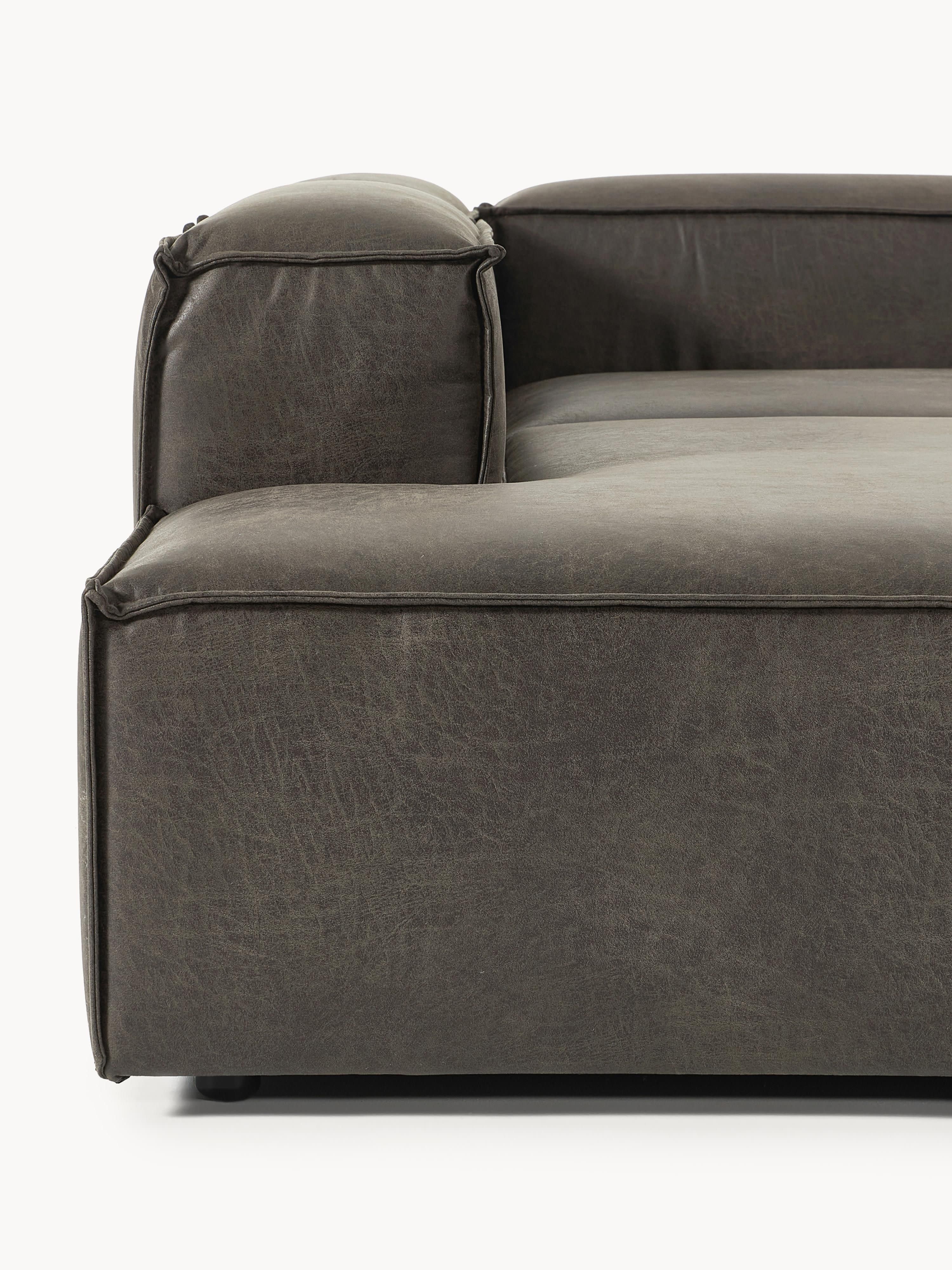 Lennon Modular Leather Corner Sofa (4-seater)