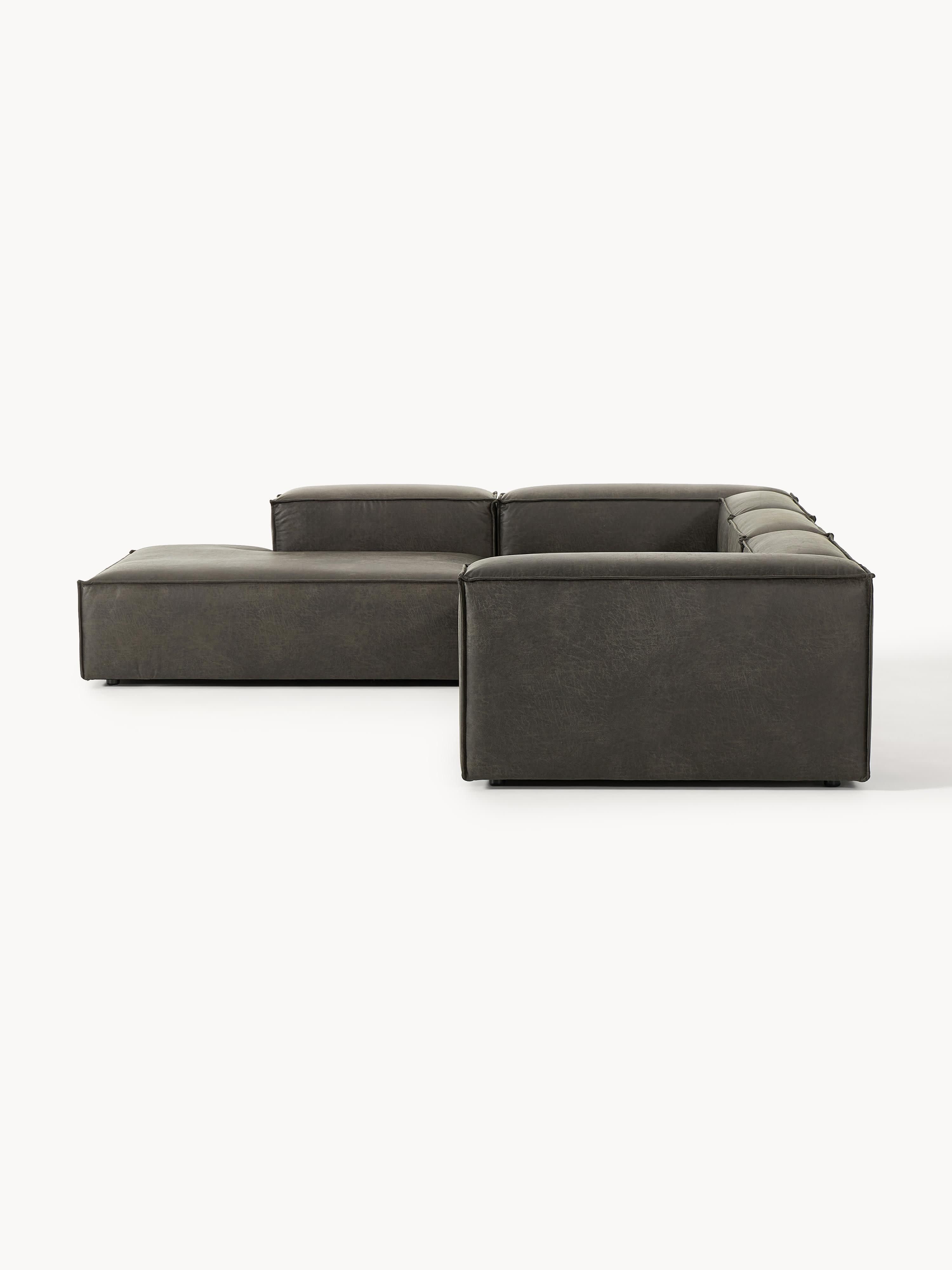 Lennon Modular Leather Corner Sofa (4-seater)