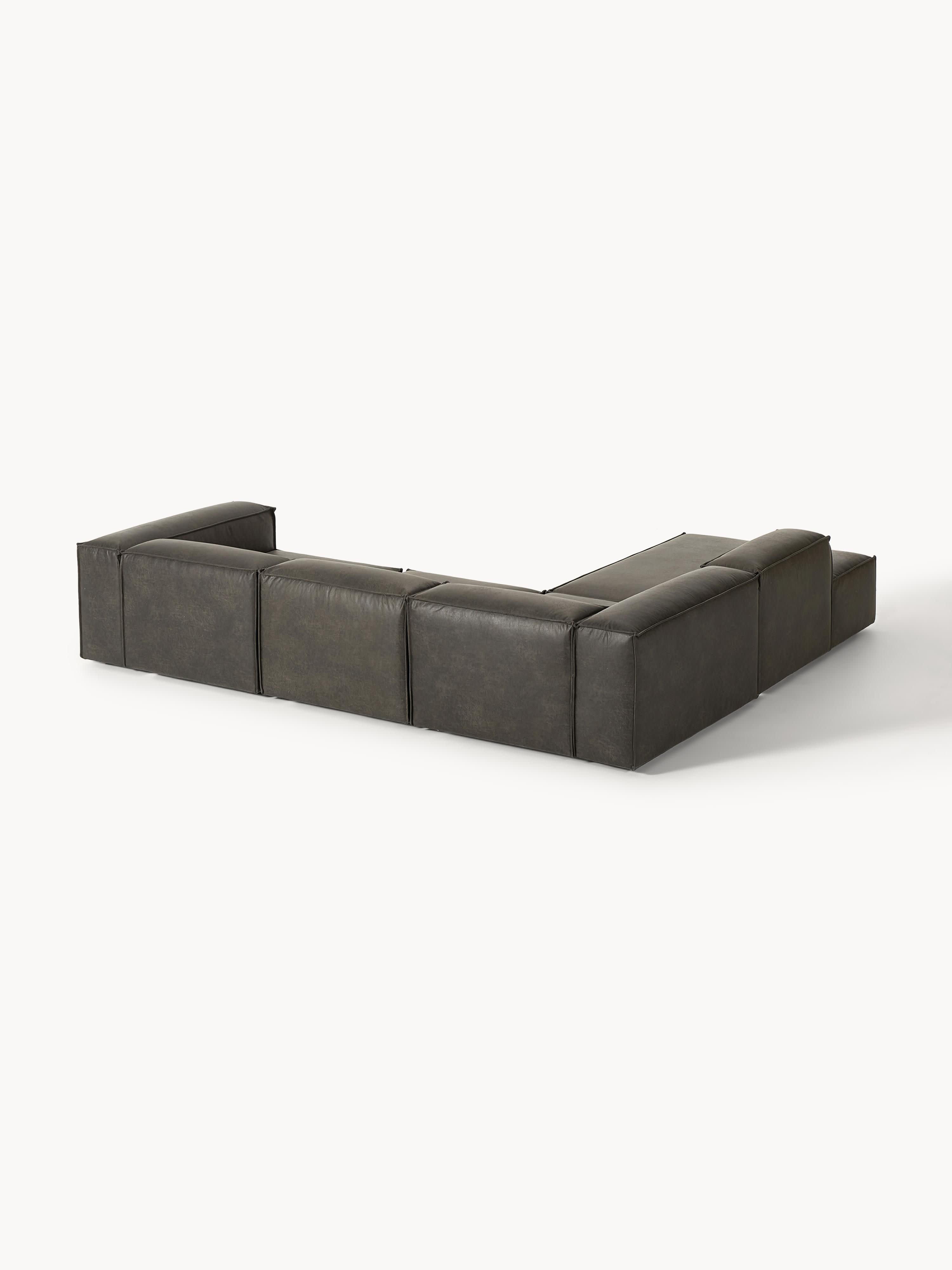 Lennon Modular Leather Corner Sofa (4-seater)