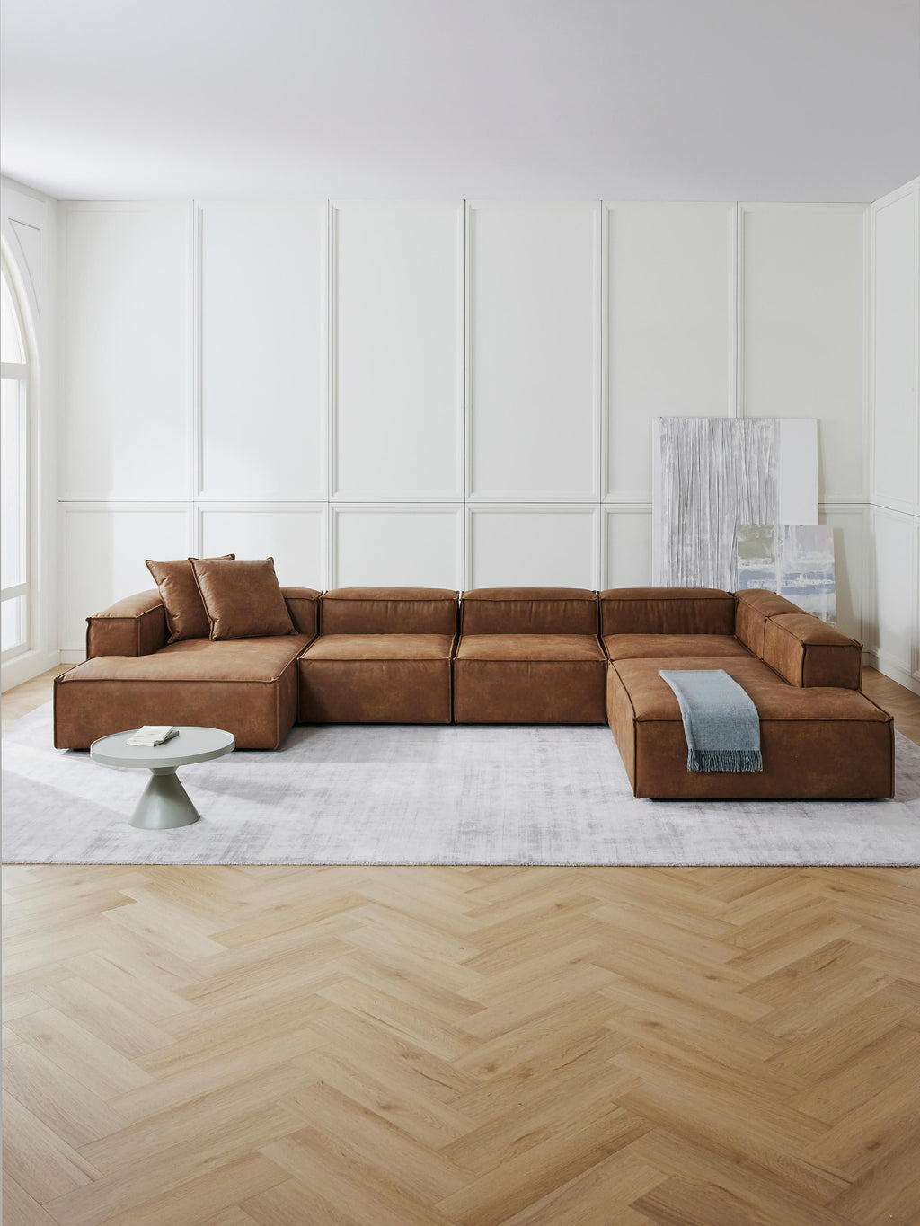 Lennon Leather Corner Chaise Module