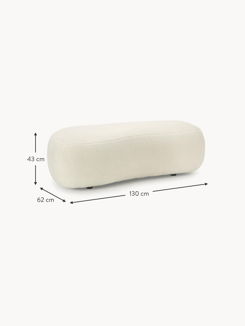 Alba XL Teddy Ottoman