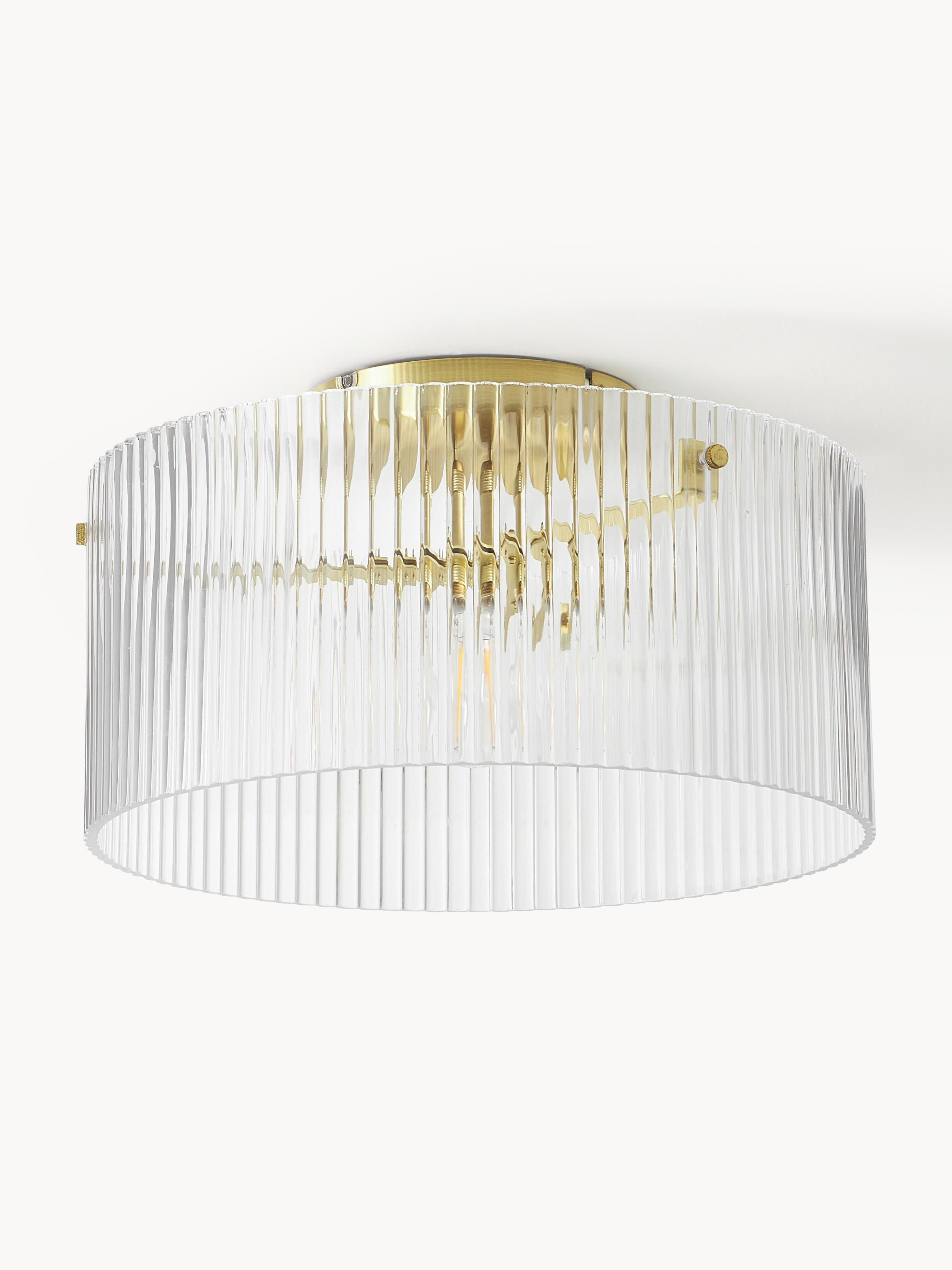 Gallery image 1 - Ribbed Glass Ceiling Lamp Emmi