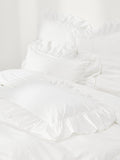 Gallery image 1 - Washed Cotton Percale Duvet Cover Louane with Ruffles