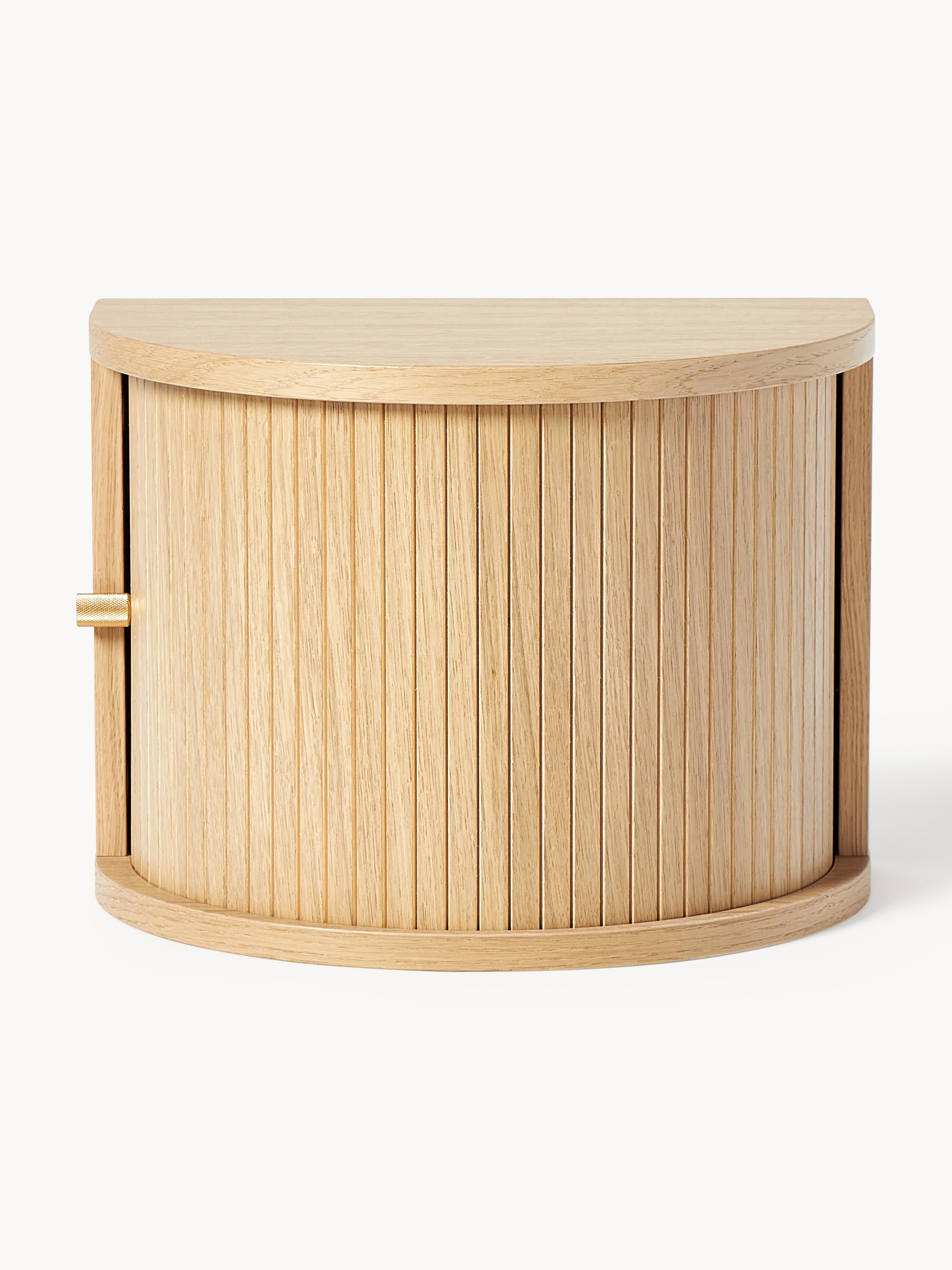 Calary Wall-Mounted Bedside Table with Fluted Front