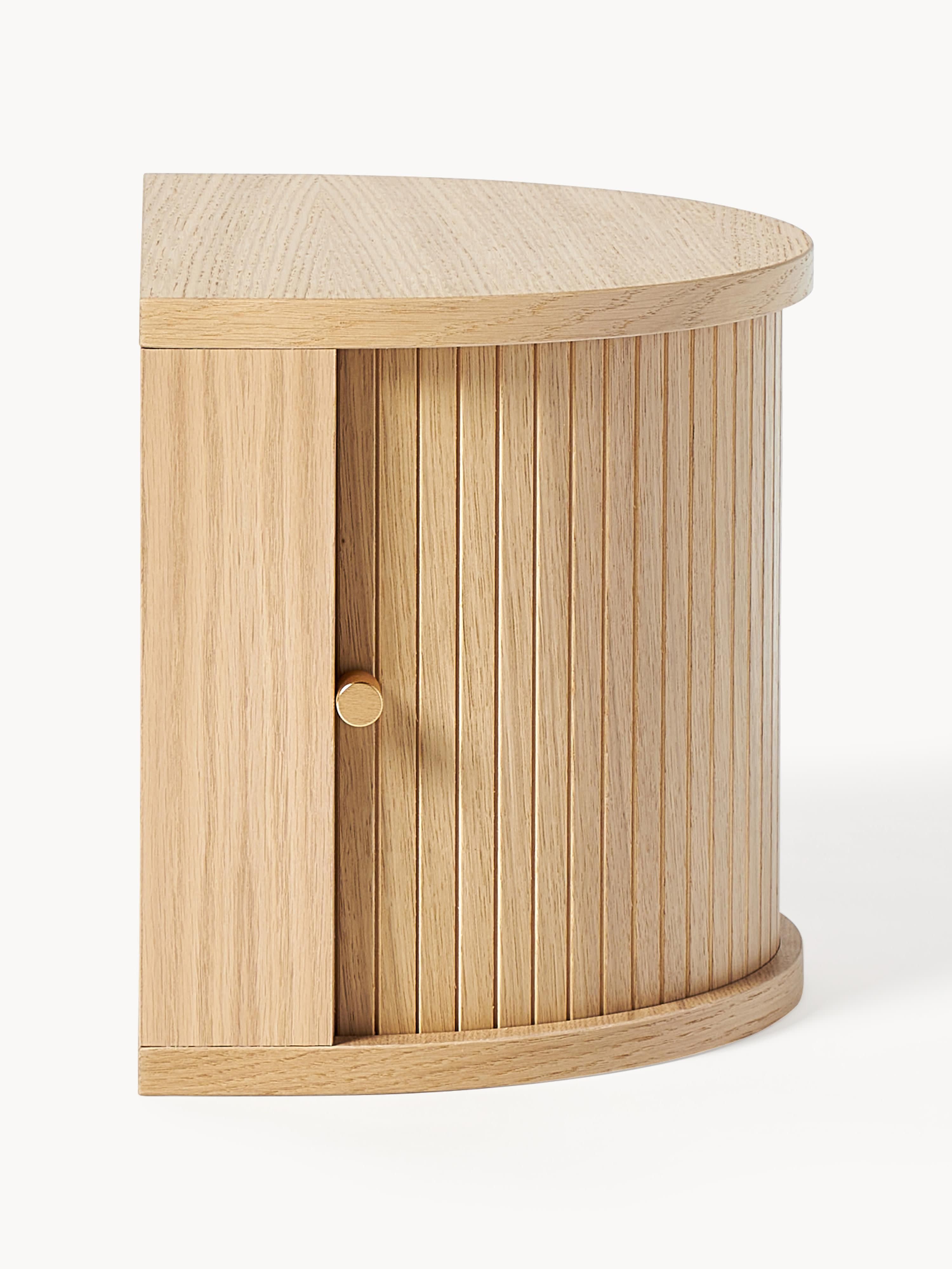 Calary Wall-Mounted Bedside Table with Fluted Front