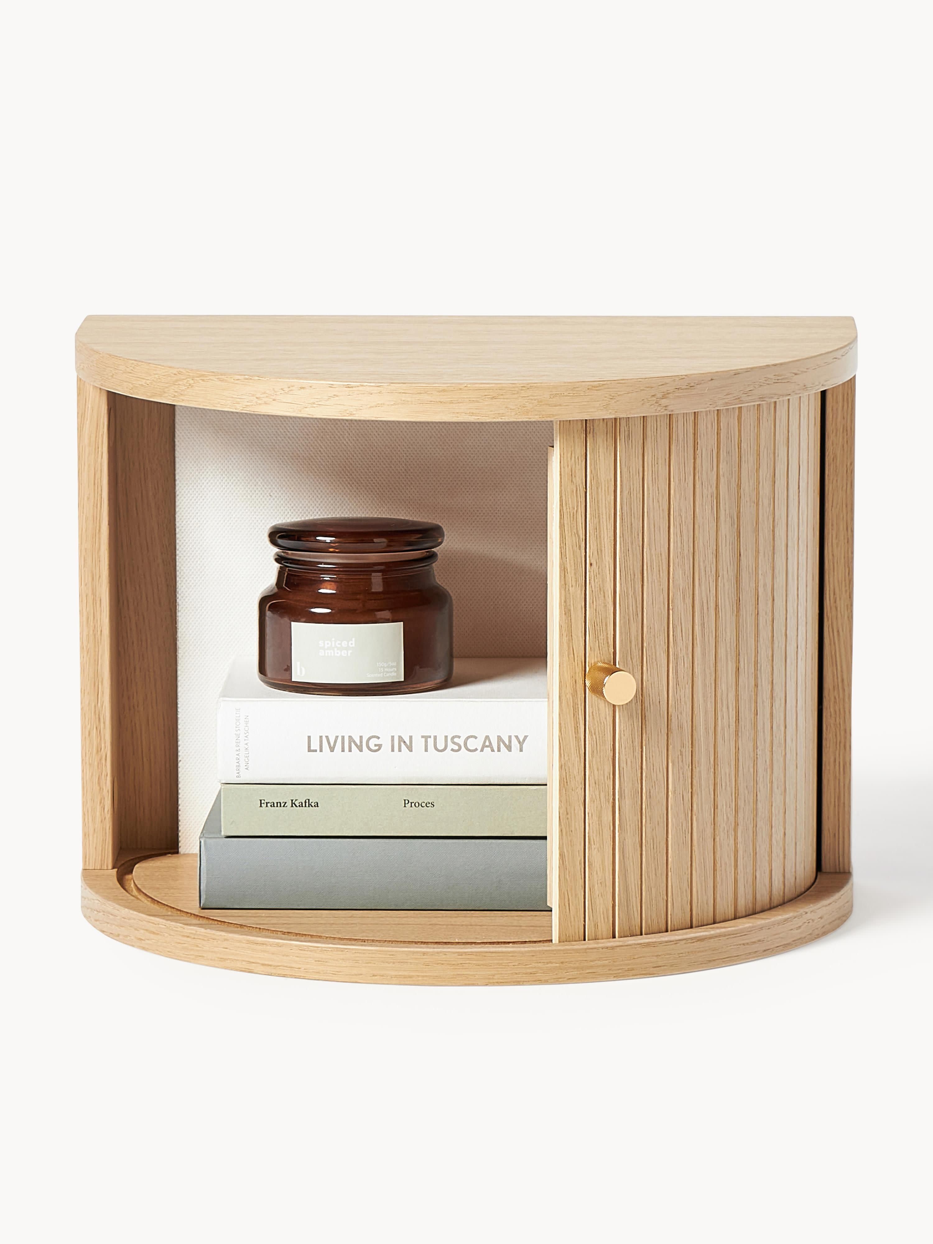 Calary Wall-Mounted Bedside Table with Fluted Front