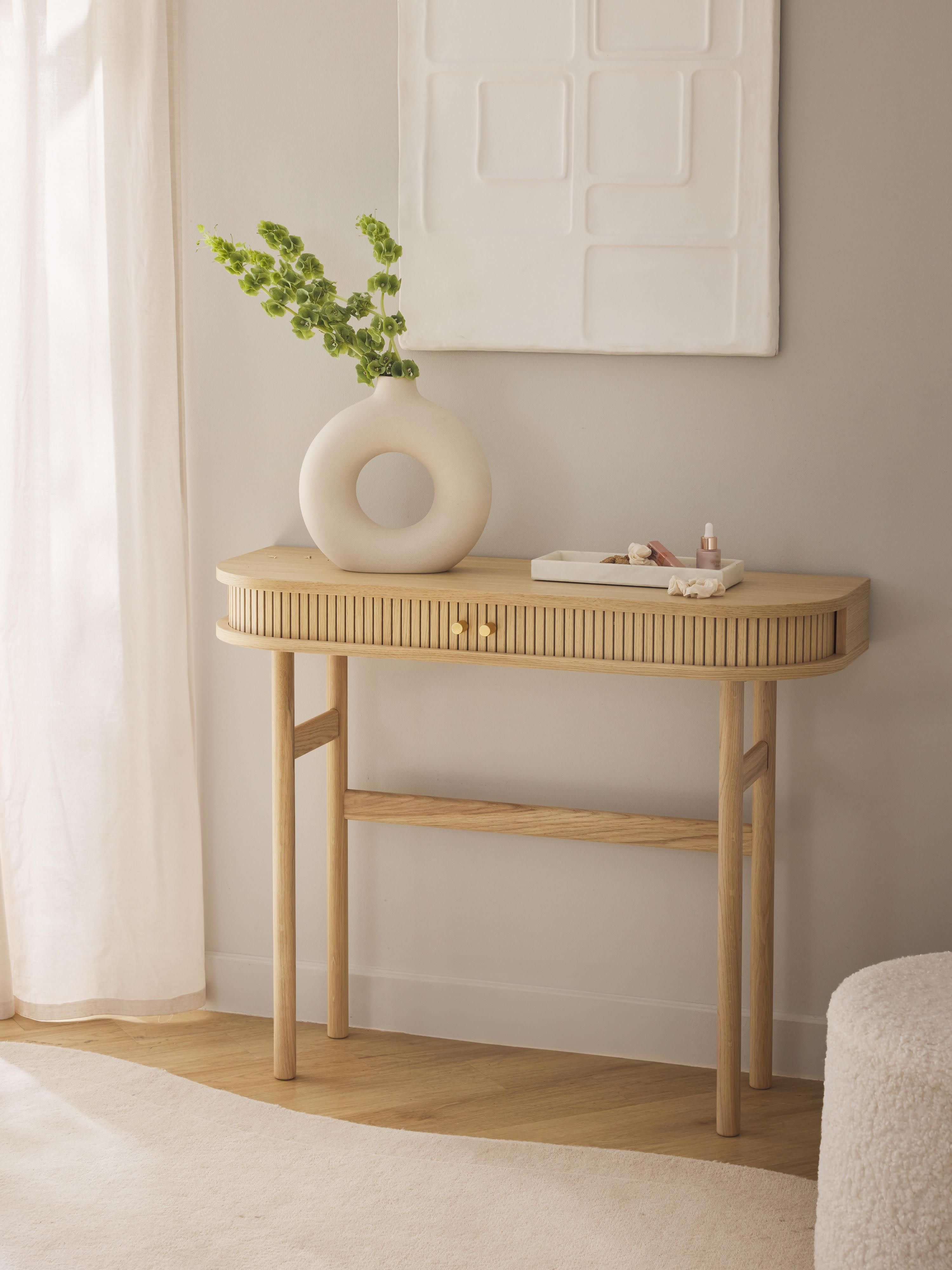 Calary Console Table with Fluted Front